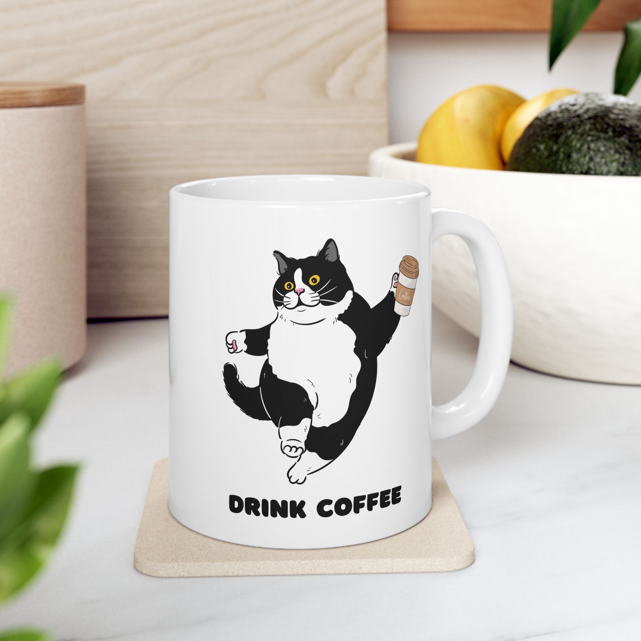 Funny Cat Ceramic Mug - Perfect for Coffee Lovers
