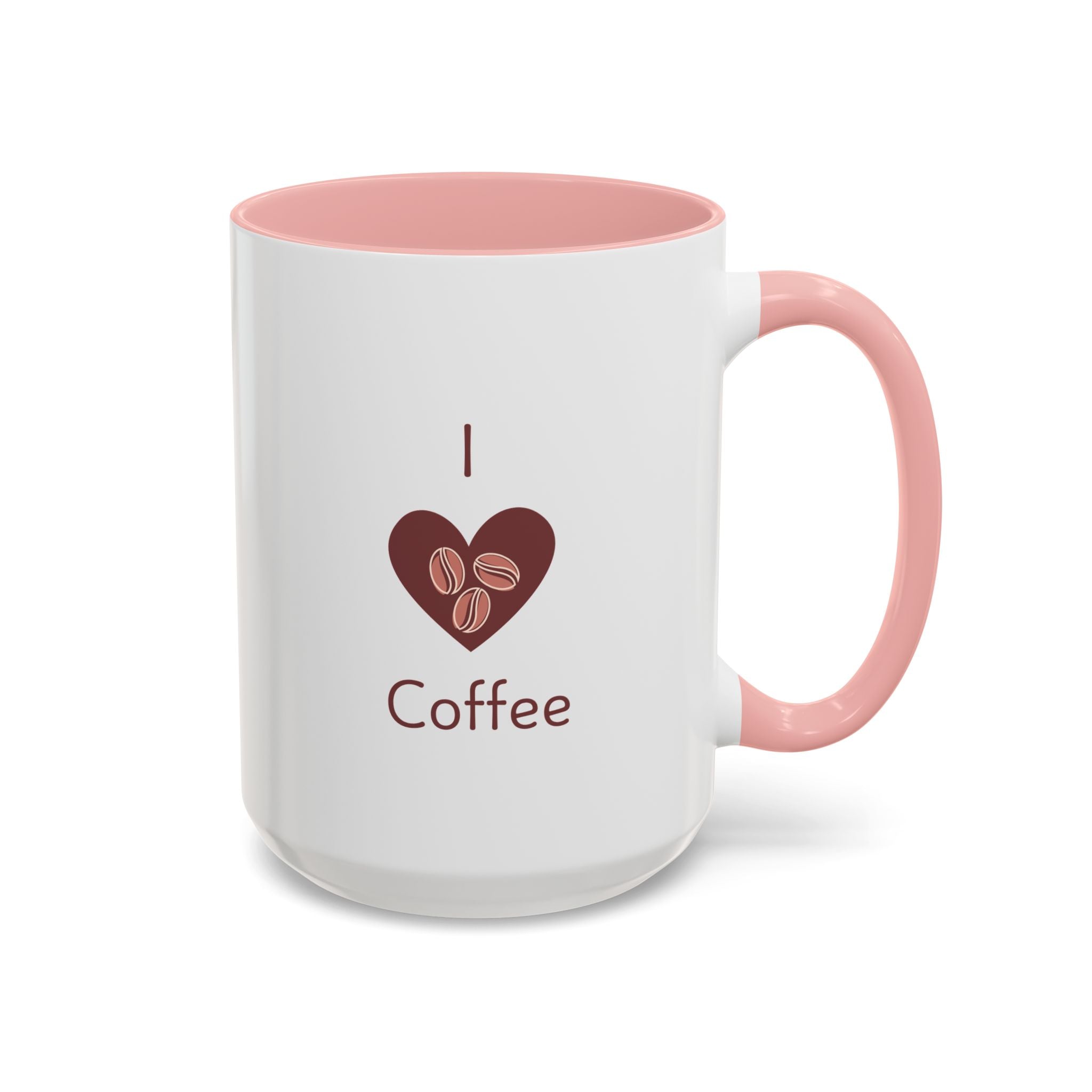 Cute Accent Coffee Mug - I Love Coffee Design - Perfect for Cat Lovers