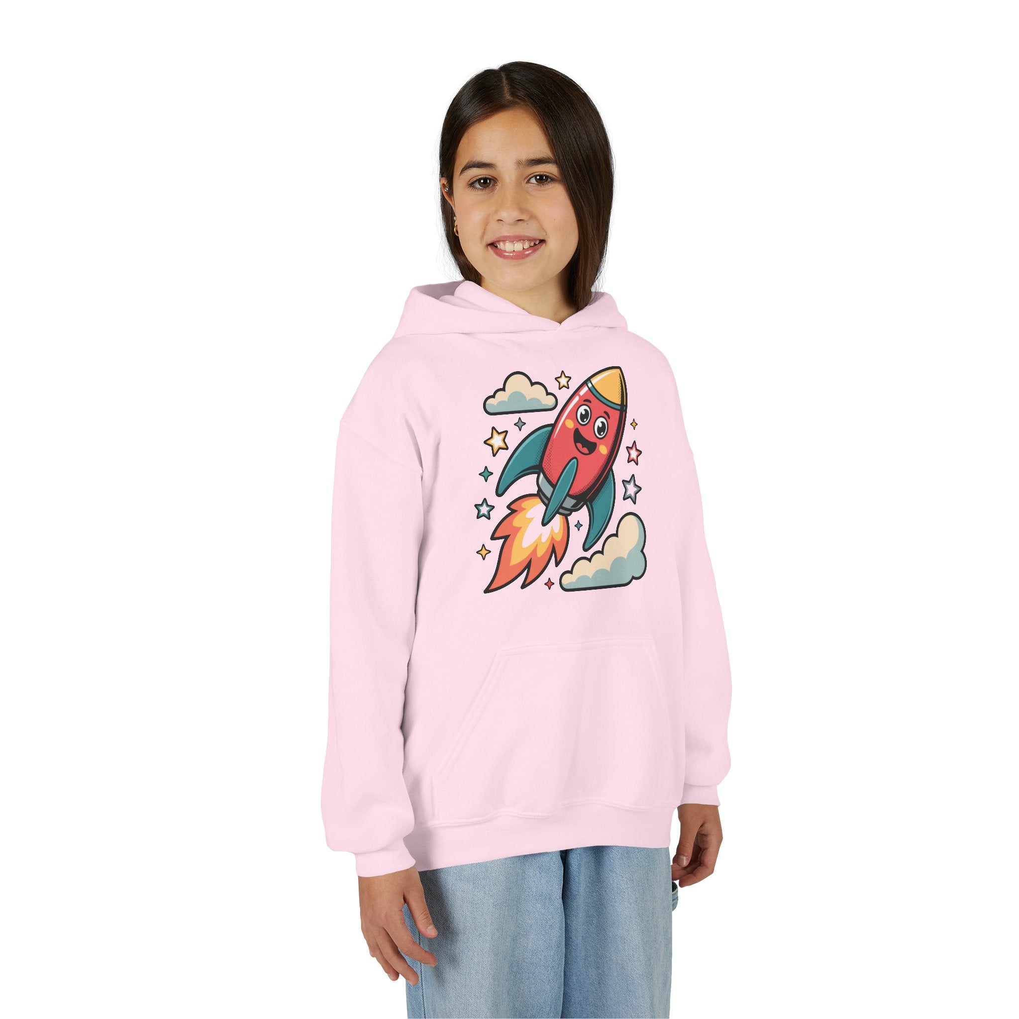 Rocket Adventure Youth Hoodie - Fun Space Sweatshirt, Kids Gift, Birthday Present, Back-to-School, Playful Design