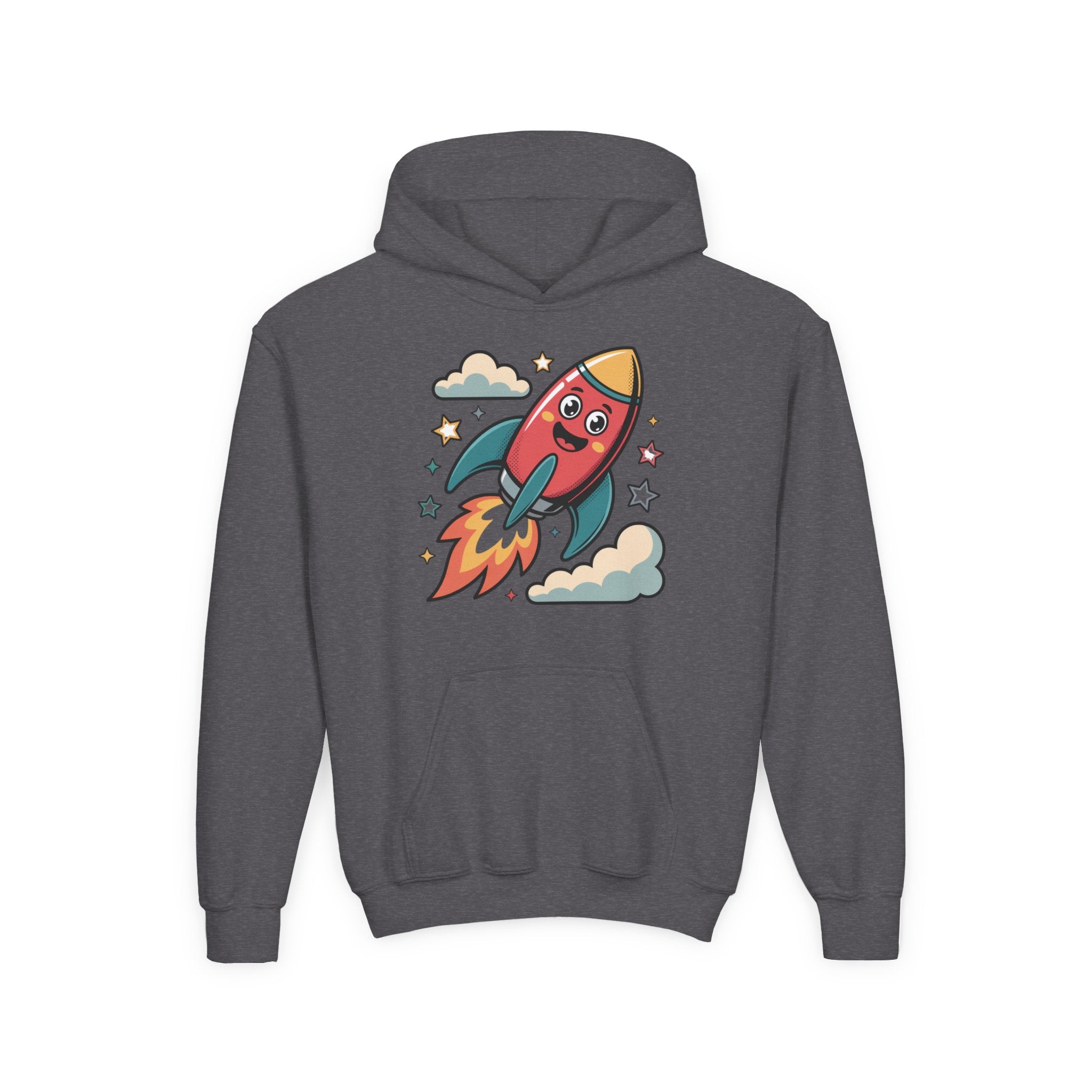 Rocket Adventure Youth Hoodie - Fun Space Sweatshirt, Kids Gift, Birthday Present, Back-to-School, Playful Design