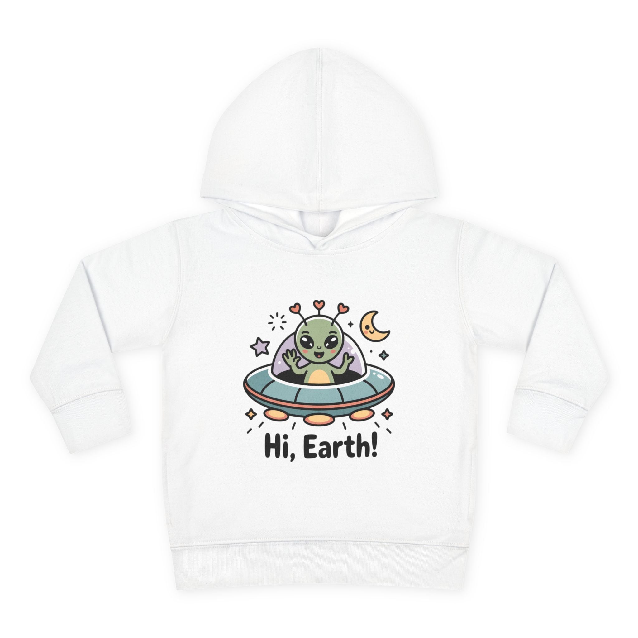 Toddler Alien Hoodie, Cute Kids Fleece Pullover, Fun Space Apparel, Gift for Kids, Halloween Costumes, Nursery Wear