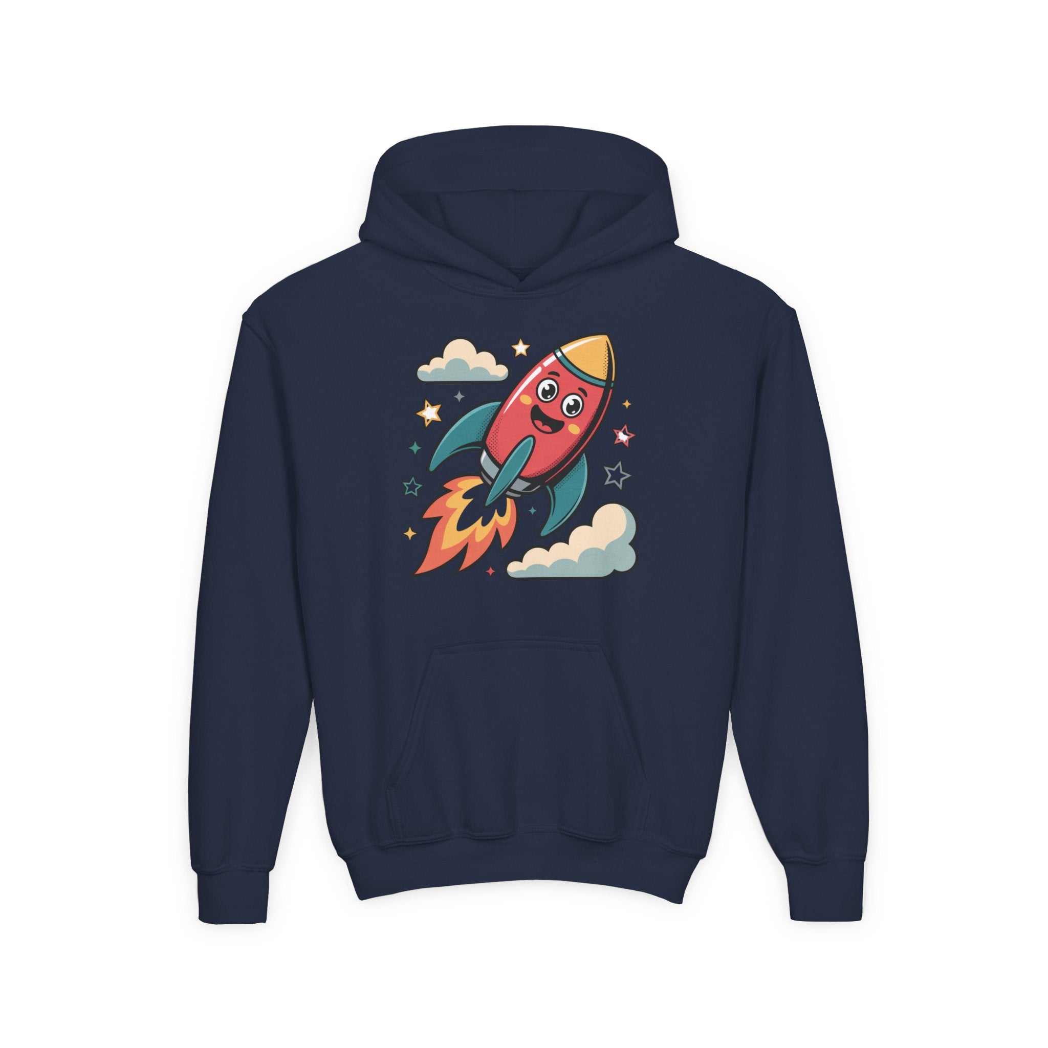 Rocket Adventure Youth Hoodie - Fun Space Sweatshirt, Kids Gift, Birthday Present, Back-to-School, Playful Design