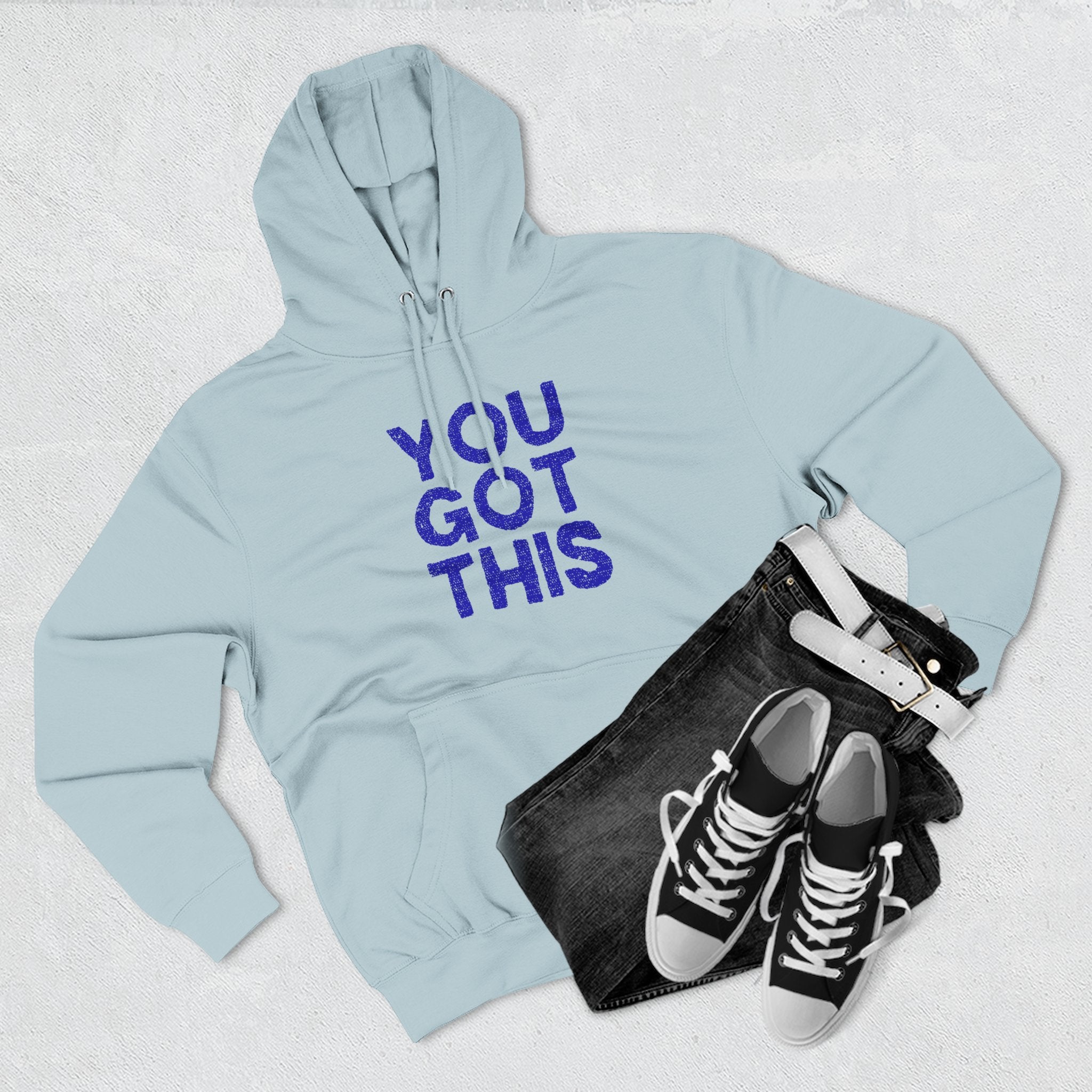 Motivational Fleece Hoodie - You Got This, Cozy Streetwear, Inspirational Sweatshirt, Gift for Encouragement, Comfy Casual Wear