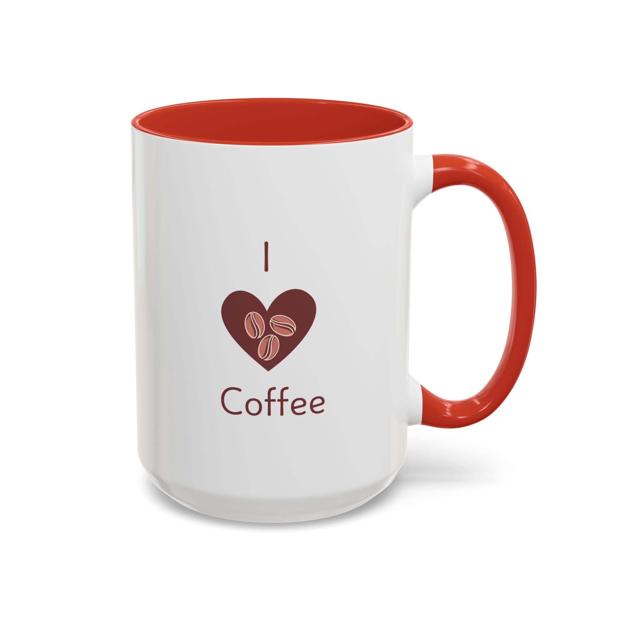 Cute Accent Coffee Mug - I Love Coffee Design - Perfect for Cat Lovers