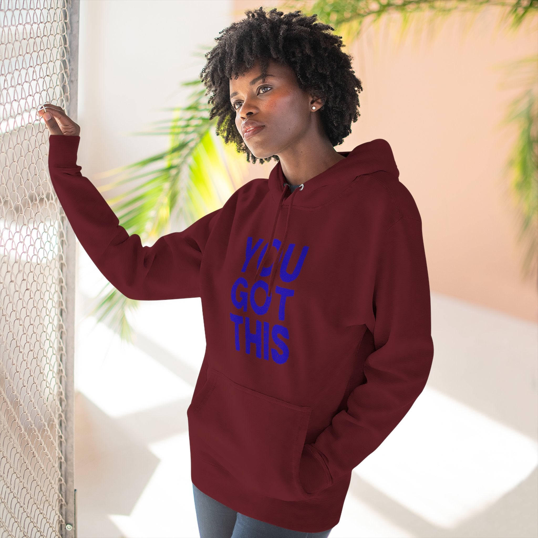Motivational Fleece Hoodie - You Got This, Cozy Streetwear, Inspirational Sweatshirt, Gift for Encouragement, Comfy Casual Wear