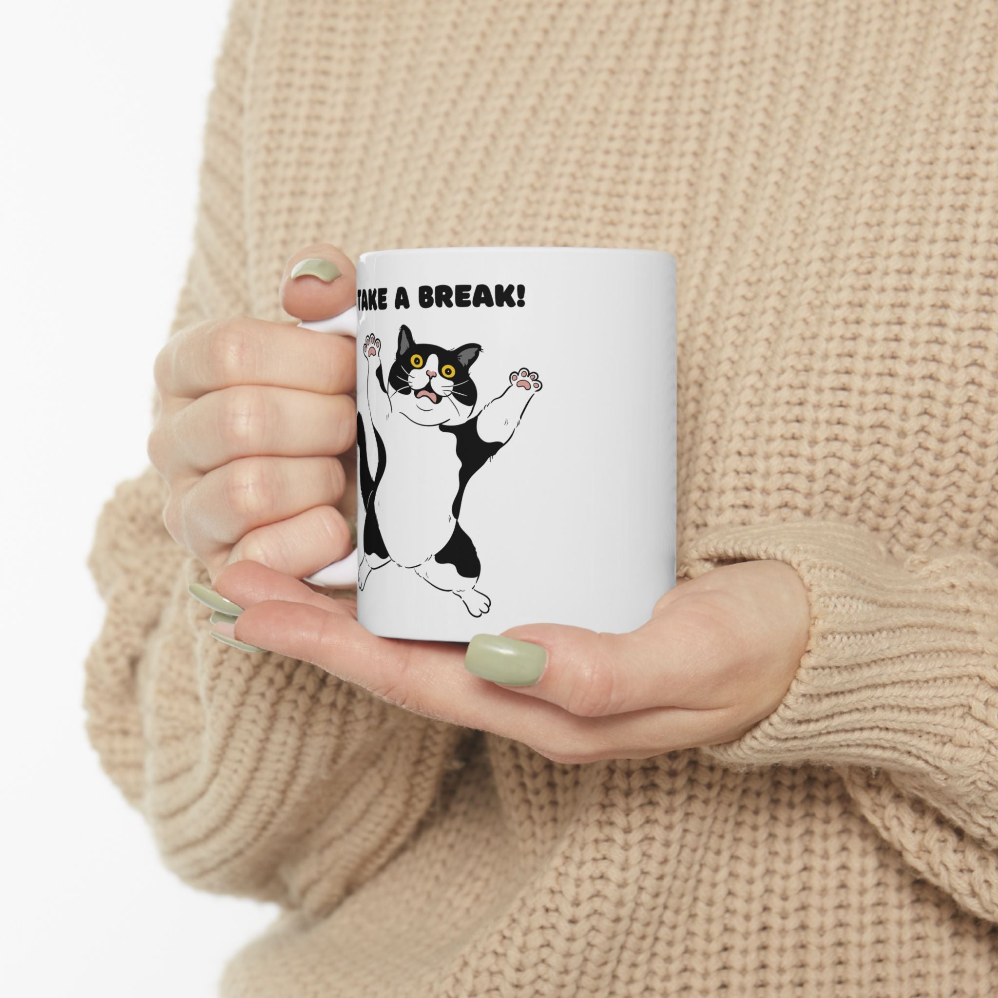 Funny Cat Ceramic Mug - Perfect for Coffee Lovers