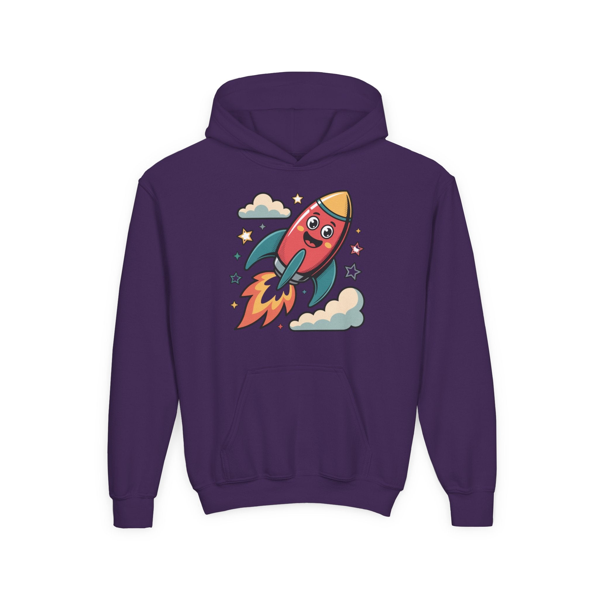 Rocket Adventure Youth Hoodie - Fun Space Sweatshirt, Kids Gift, Birthday Present, Back-to-School, Playful Design
