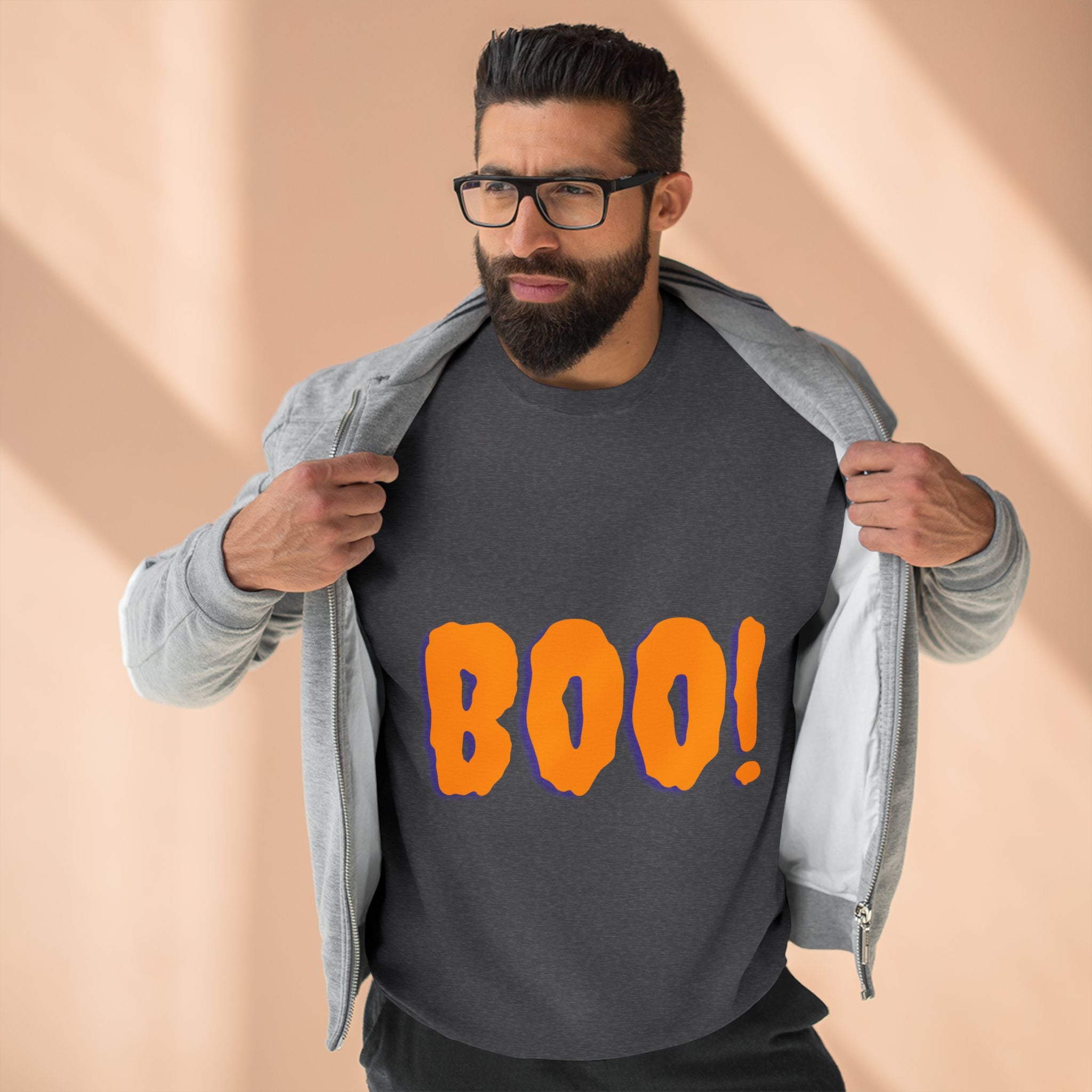 Halloween Boo Sweatshirt, Unisex Crewneck Pullover for Fall, Cute Halloween Apparel, Cozy Halloween Gift, Spooky Season Sweatshirt