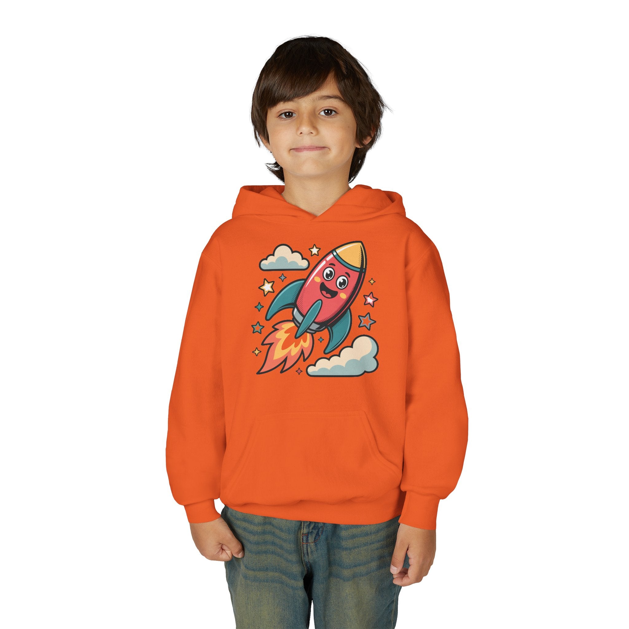 Rocket Adventure Youth Hoodie - Fun Space Sweatshirt, Kids Gift, Birthday Present, Back-to-School, Playful Design