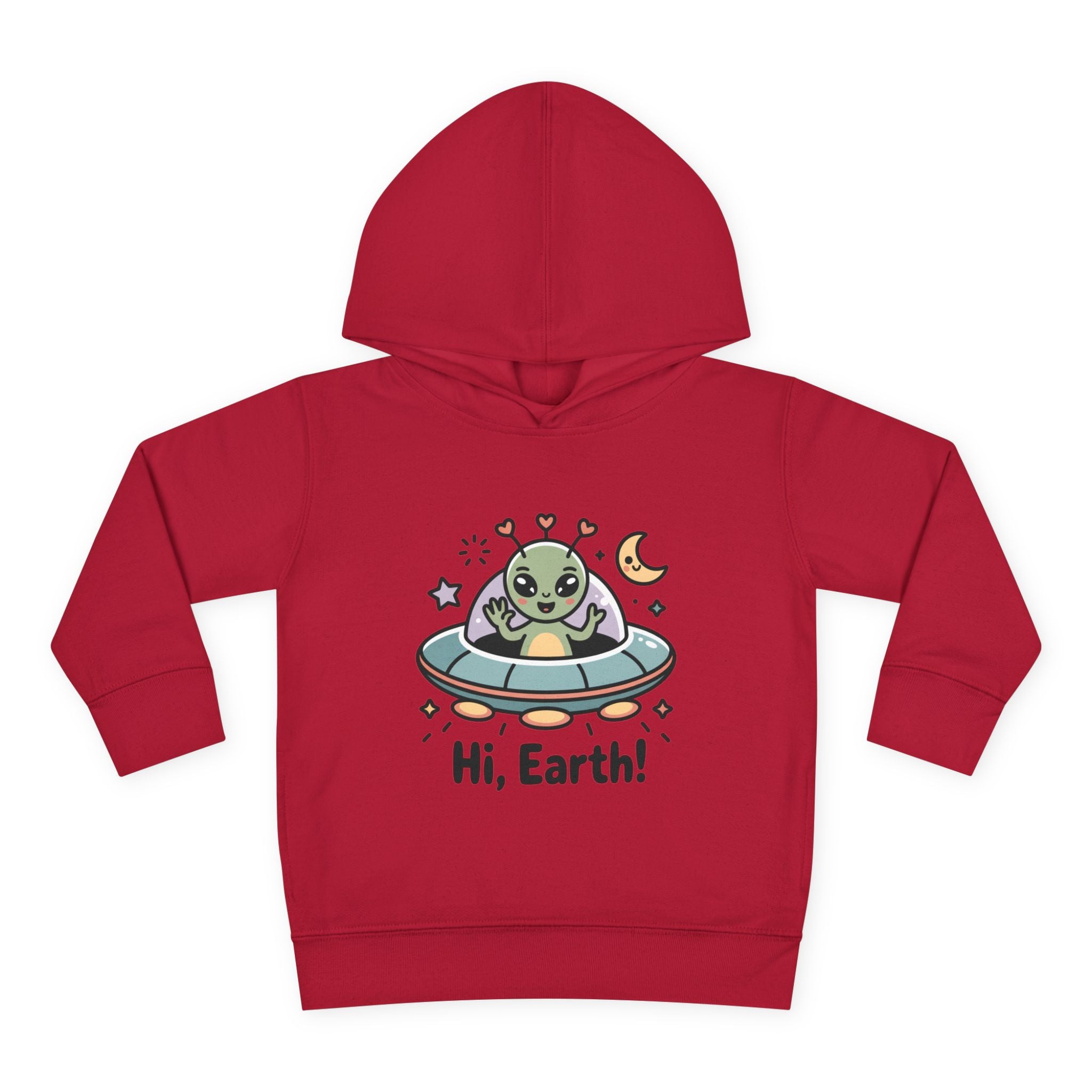 Toddler Alien Hoodie, Cute Kids Fleece Pullover, Fun Space Apparel, Gift for Kids, Halloween Costumes, Nursery Wear