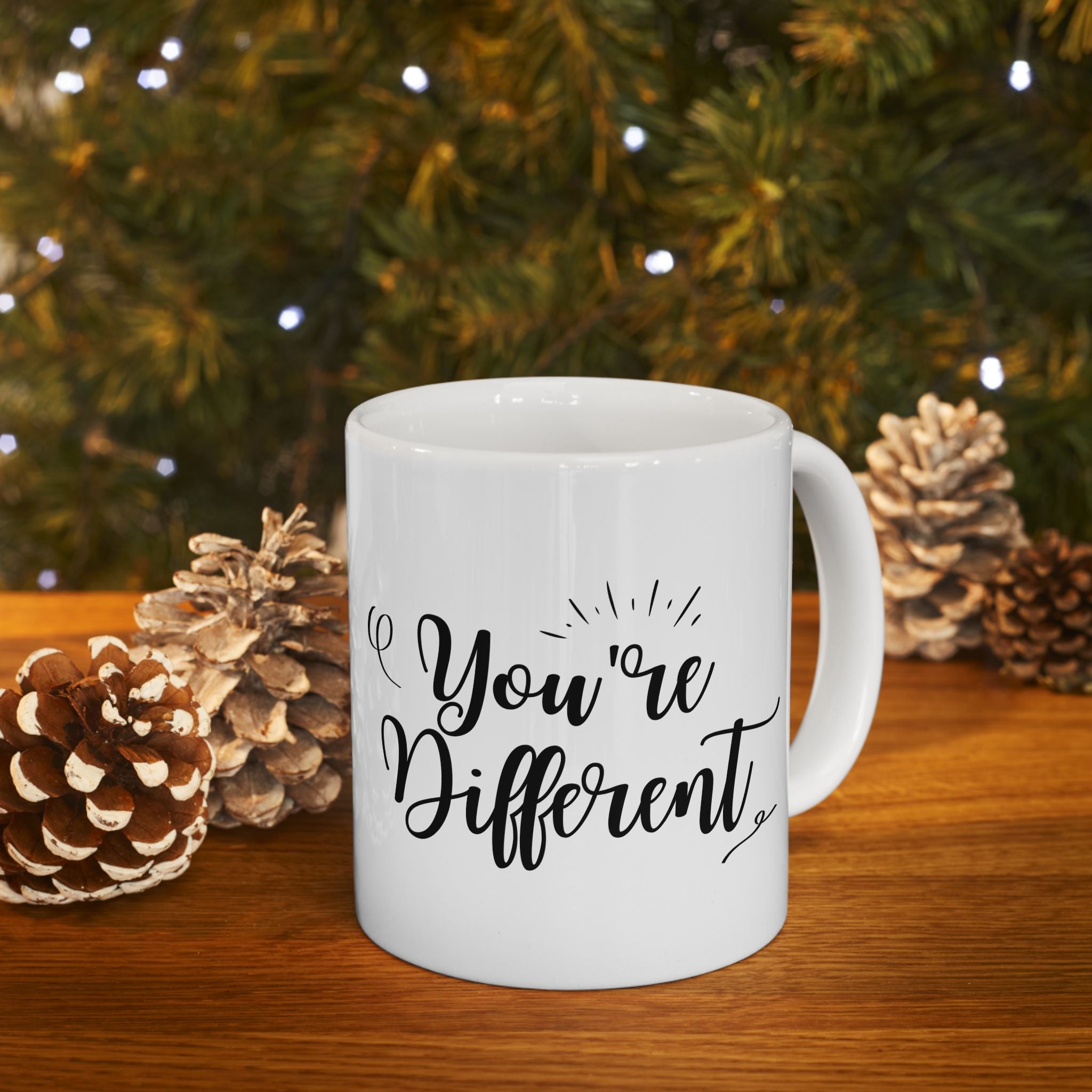 Inspirational Ceramic Coffee Mug - "You're Different" - Perfect Gift for Self-Care