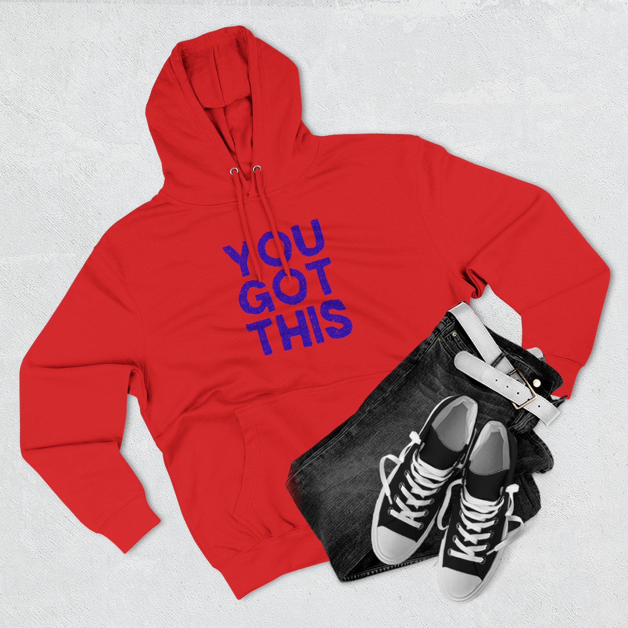 Motivational Fleece Hoodie - You Got This, Cozy Streetwear, Inspirational Sweatshirt, Gift for Encouragement, Comfy Casual Wear