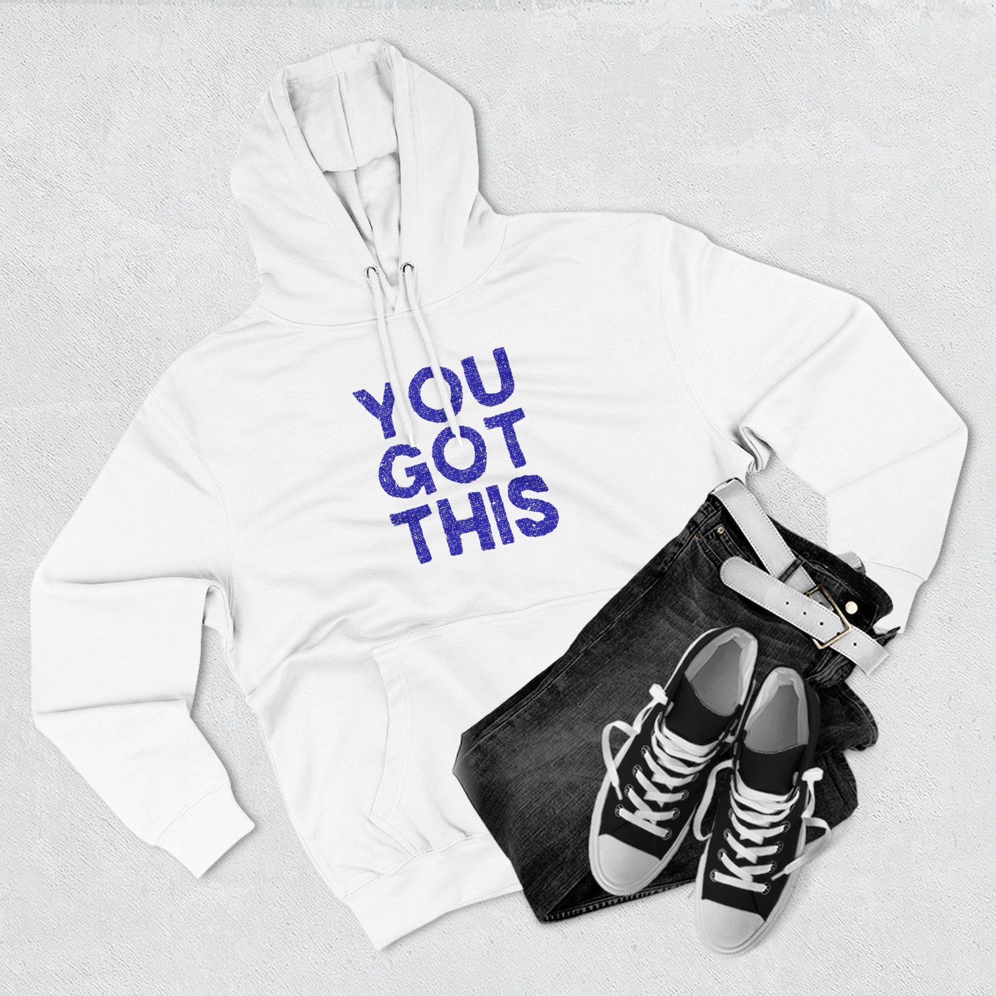 Motivational Fleece Hoodie - You Got This, Cozy Streetwear, Inspirational Sweatshirt, Gift for Encouragement, Comfy Casual Wear