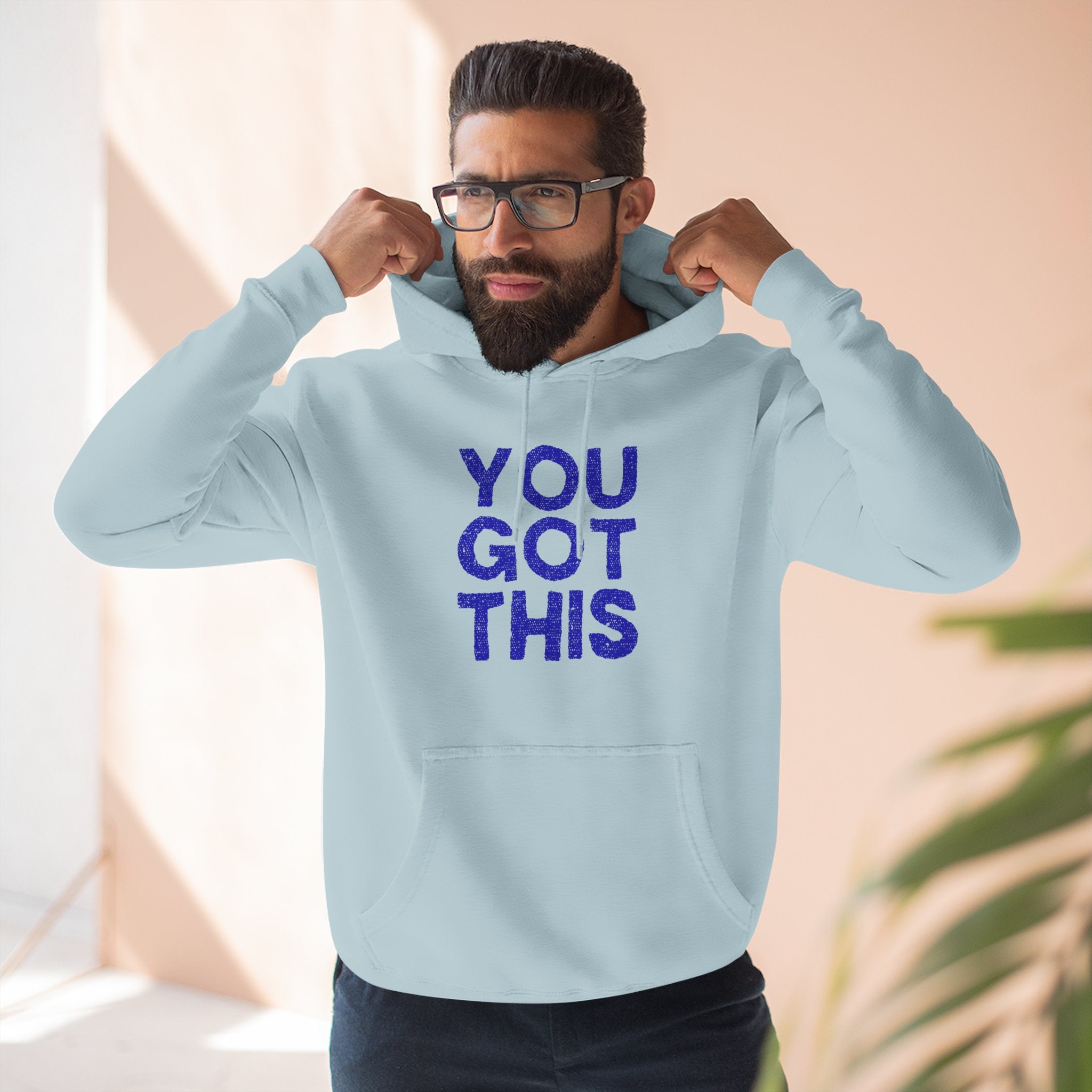 Motivational Fleece Hoodie - You Got This, Cozy Streetwear, Inspirational Sweatshirt, Gift for Encouragement, Comfy Casual Wear