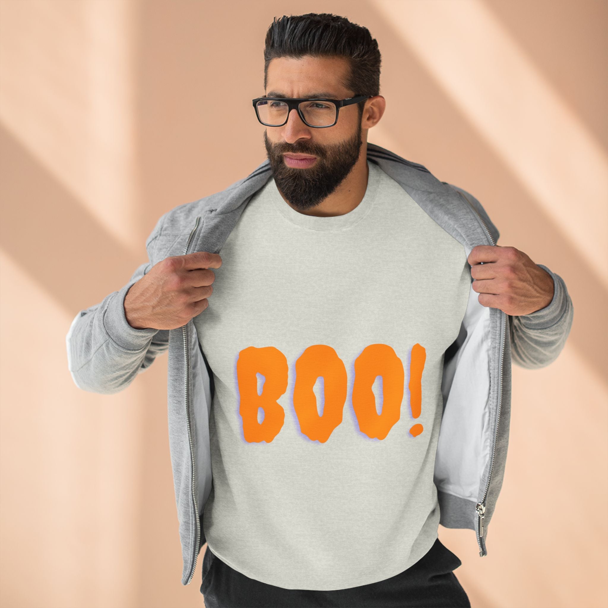 Halloween Boo Sweatshirt, Unisex Crewneck Pullover for Fall, Cute Halloween Apparel, Cozy Halloween Gift, Spooky Season Sweatshirt