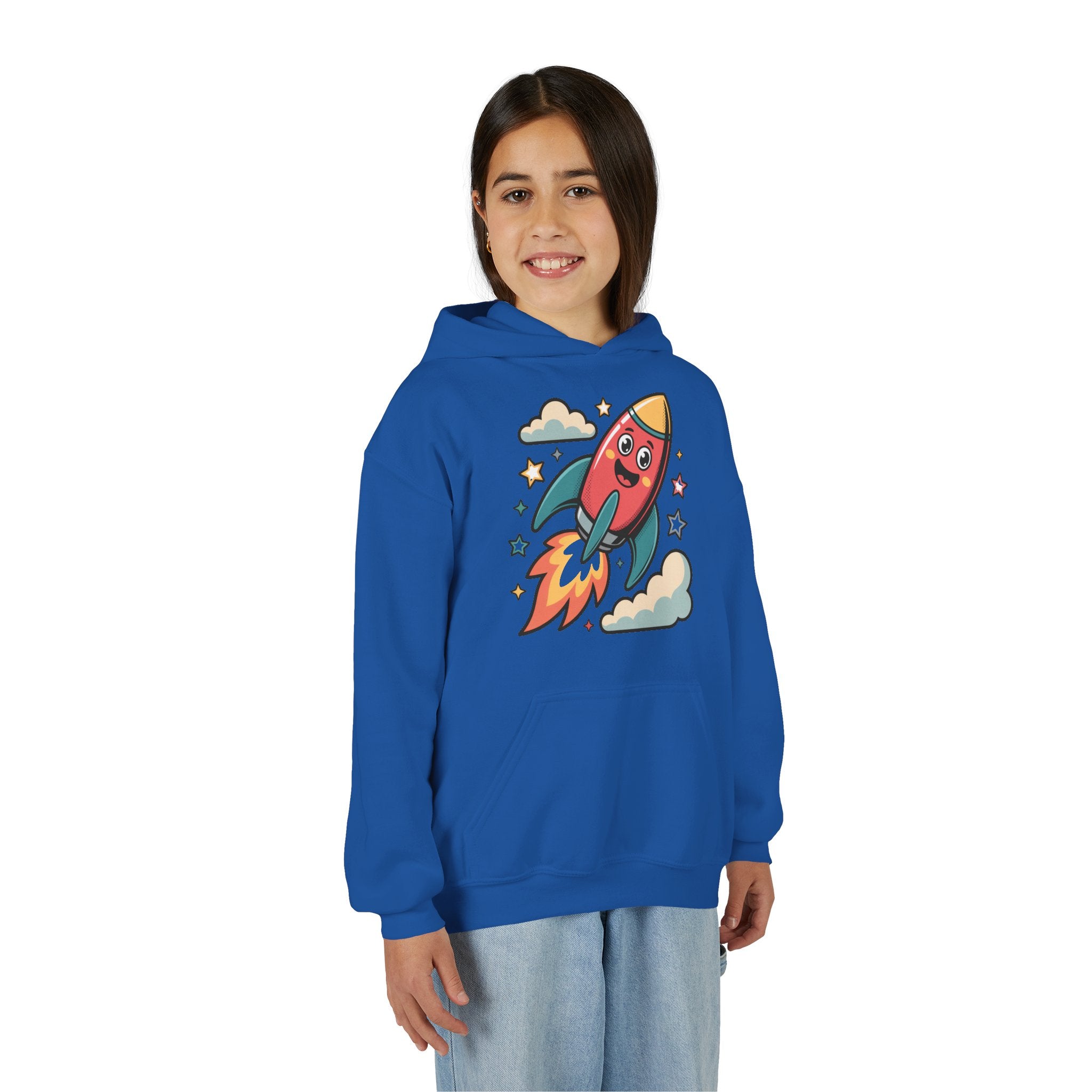 Rocket Adventure Youth Hoodie - Fun Space Sweatshirt, Kids Gift, Birthday Present, Back-to-School, Playful Design