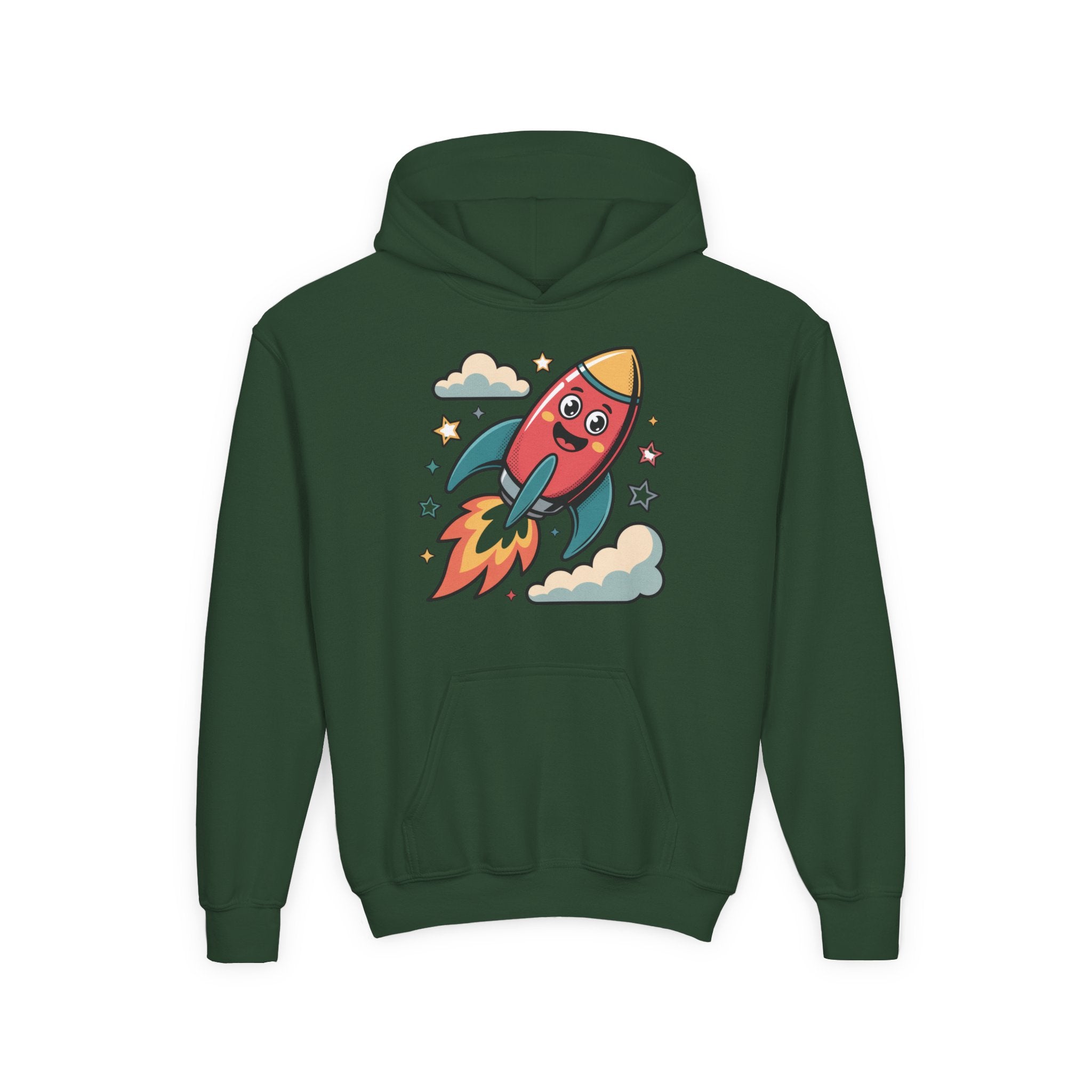Rocket Adventure Youth Hoodie - Fun Space Sweatshirt, Kids Gift, Birthday Present, Back-to-School, Playful Design