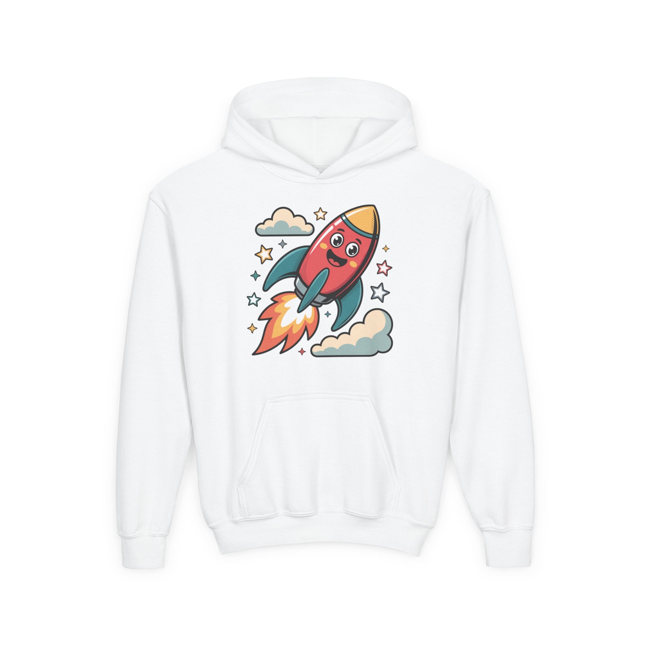 Rocket Adventure Youth Hoodie - Fun Space Sweatshirt, Kids Gift, Birthday Present, Back-to-School, Playful Design