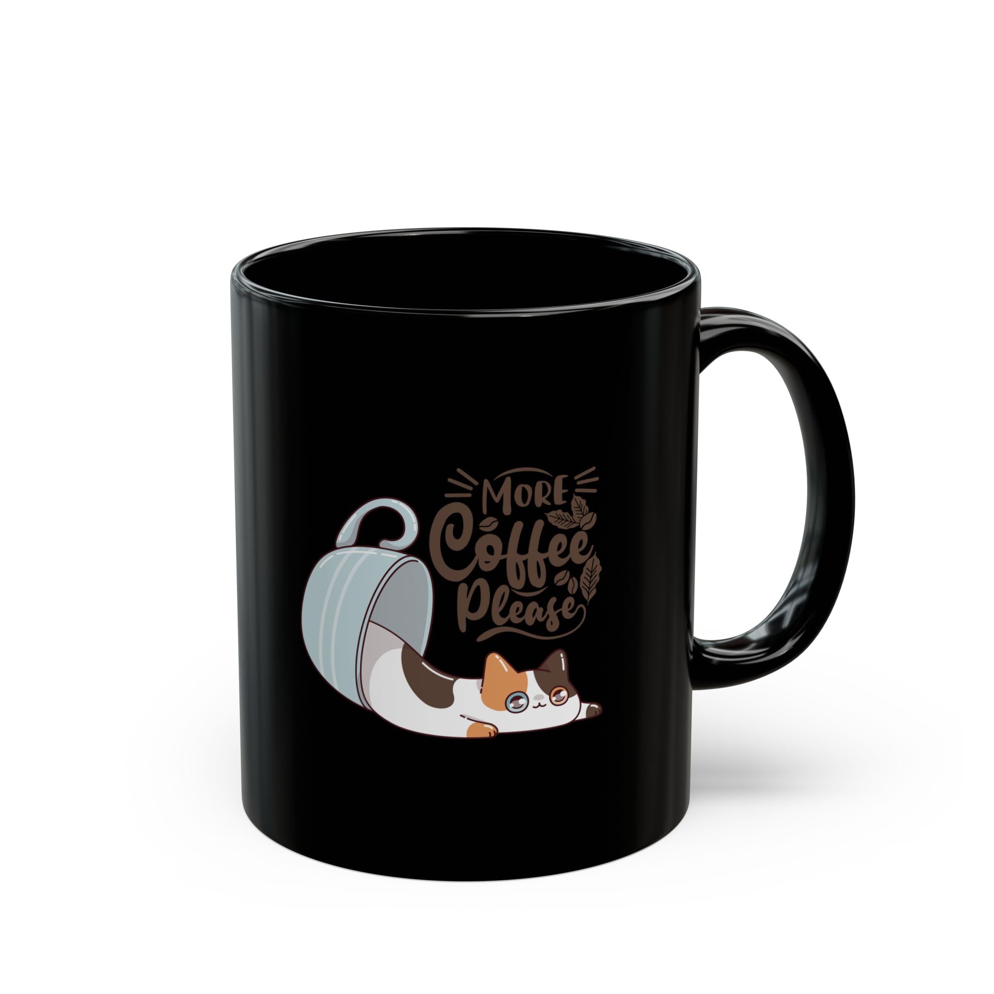 Cute Cat Coffee Mug - More Coffee Please
