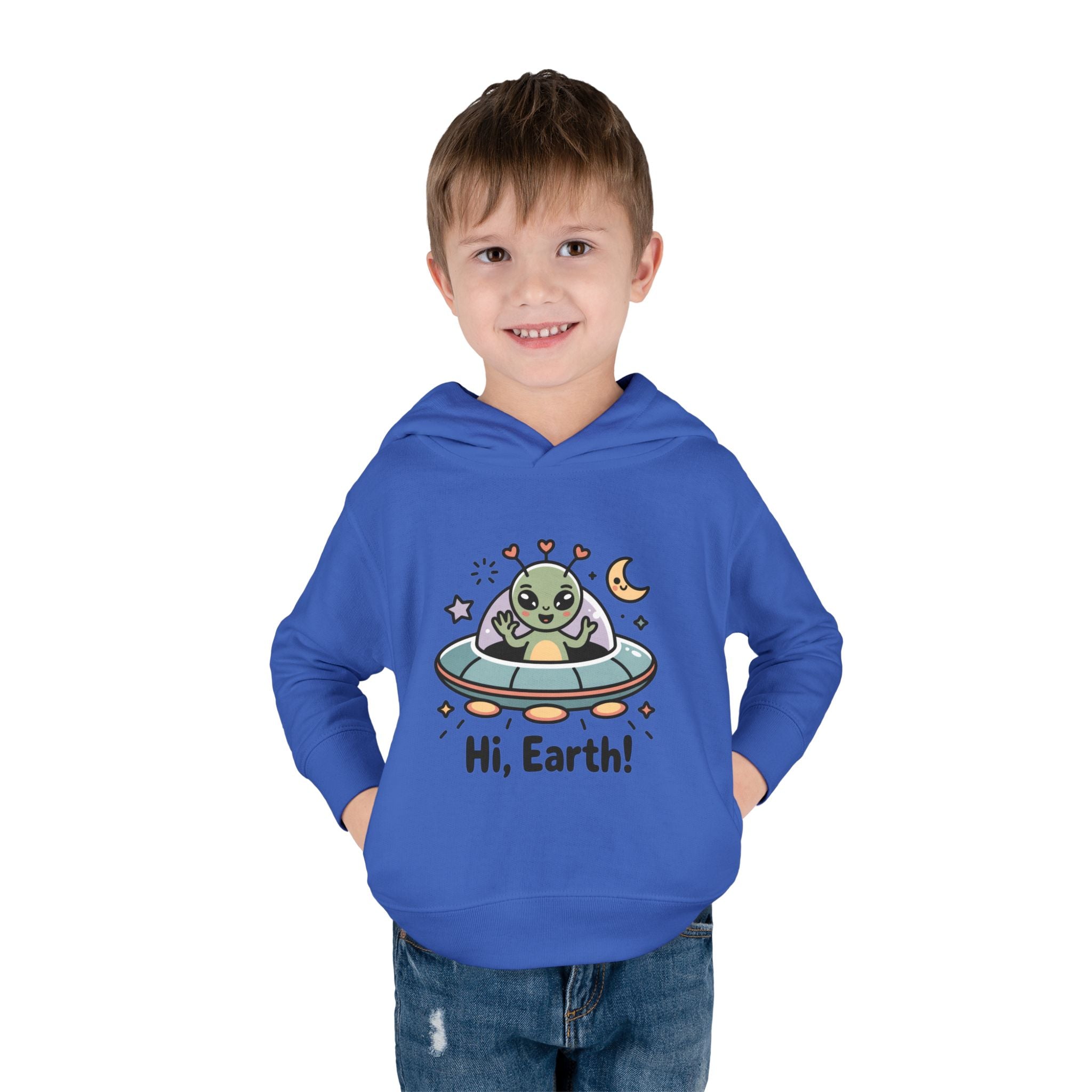 Toddler Alien Hoodie, Cute Kids Fleece Pullover, Fun Space Apparel, Gift for Kids, Halloween Costumes, Nursery Wear