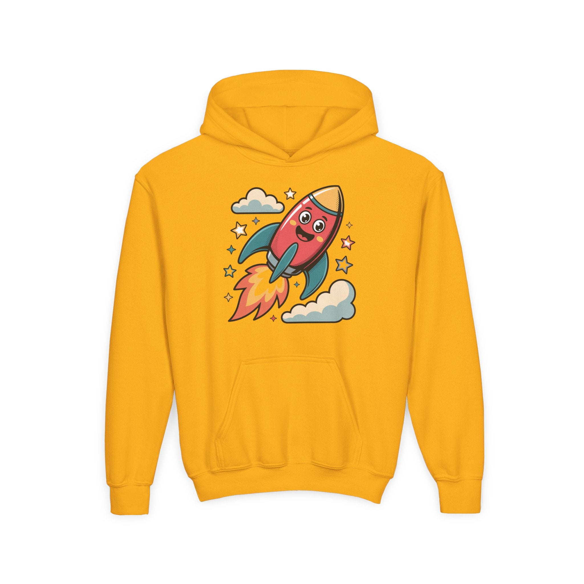 Rocket Adventure Youth Hoodie - Fun Space Sweatshirt, Kids Gift, Birthday Present, Back-to-School, Playful Design