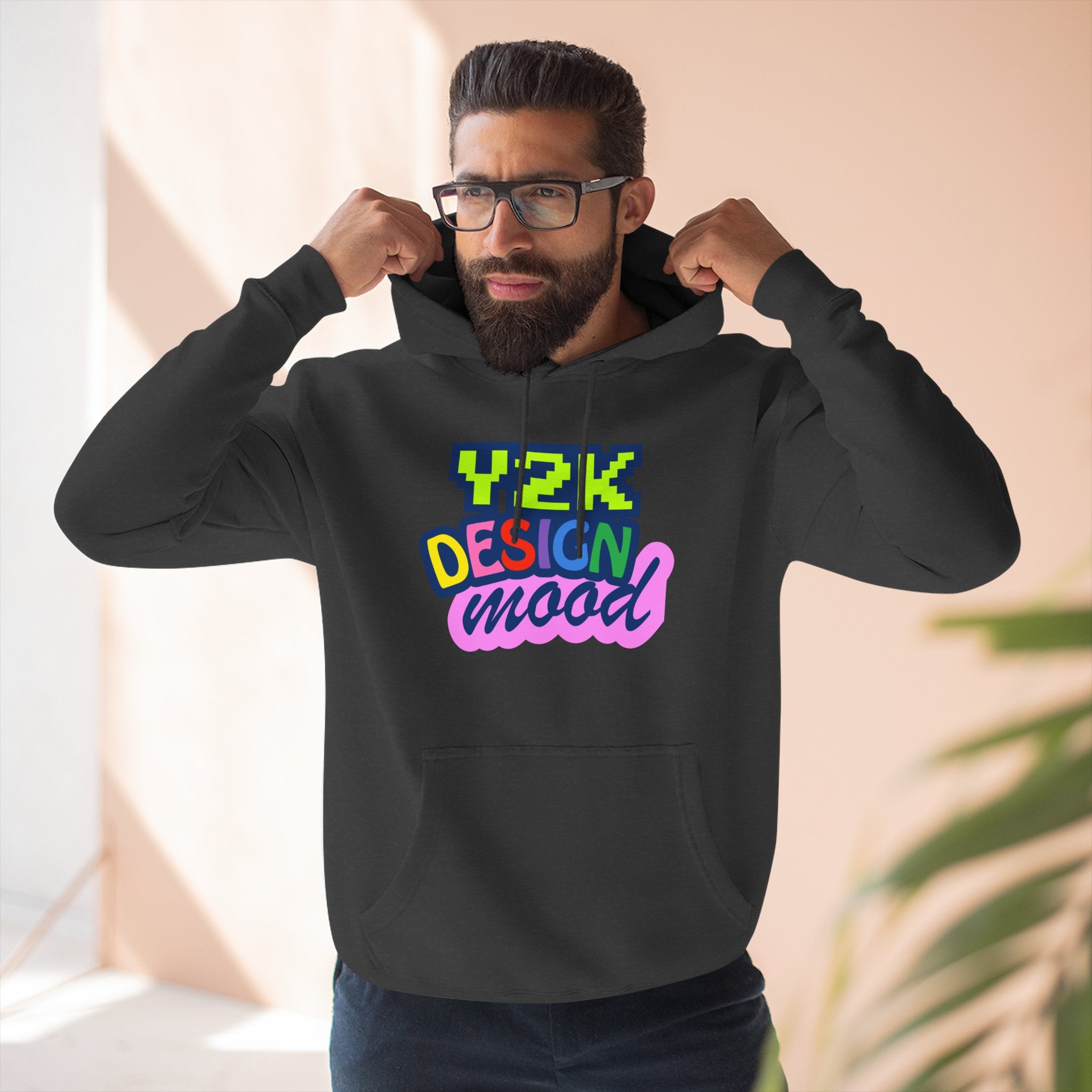 Y2K Style Fleece Hoodie, Graphic Hoodie, Retro Streetwear, Cozy Gift, Casual Fashion, Unique Designs