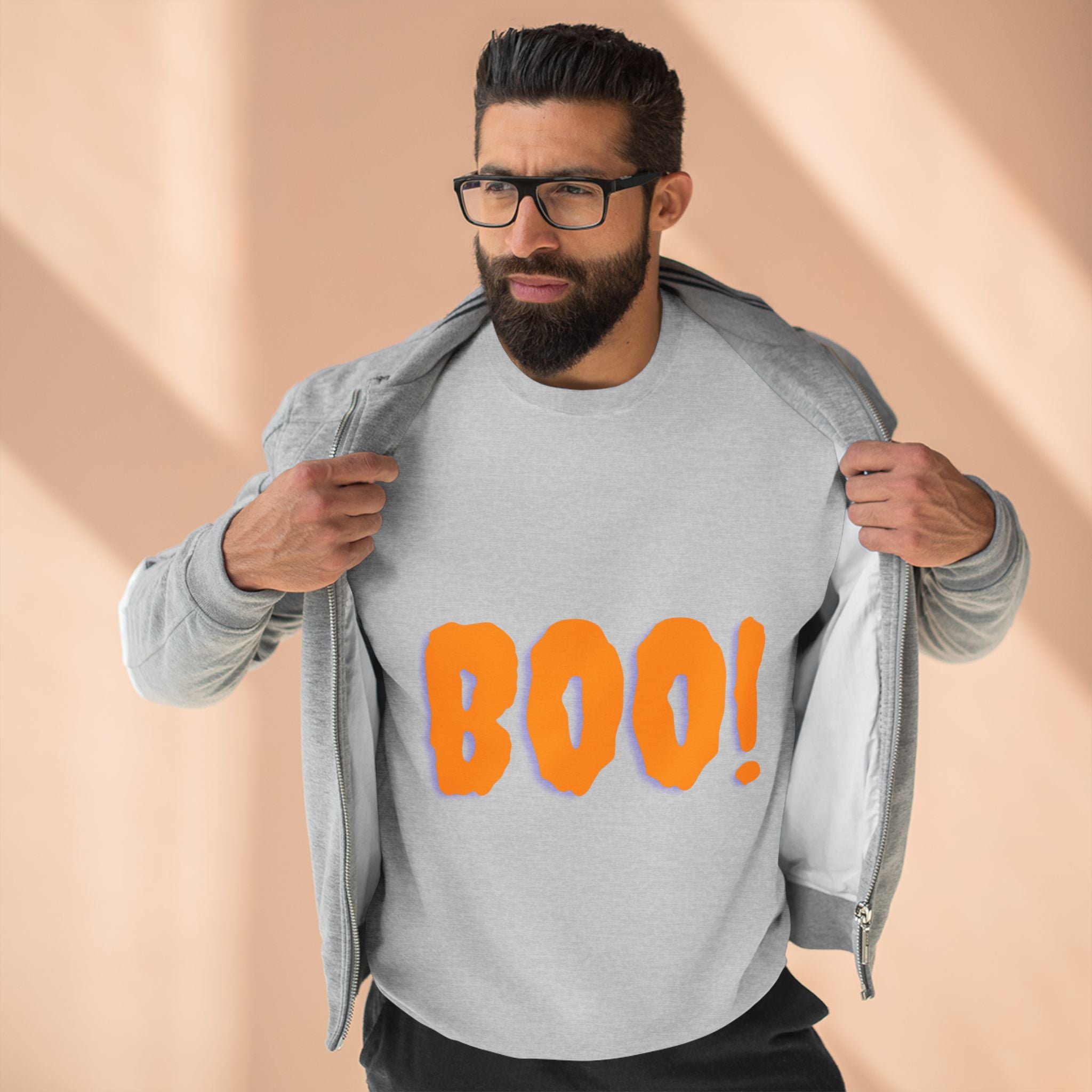 Halloween Boo Sweatshirt, Unisex Crewneck Pullover for Fall, Cute Halloween Apparel, Cozy Halloween Gift, Spooky Season Sweatshirt