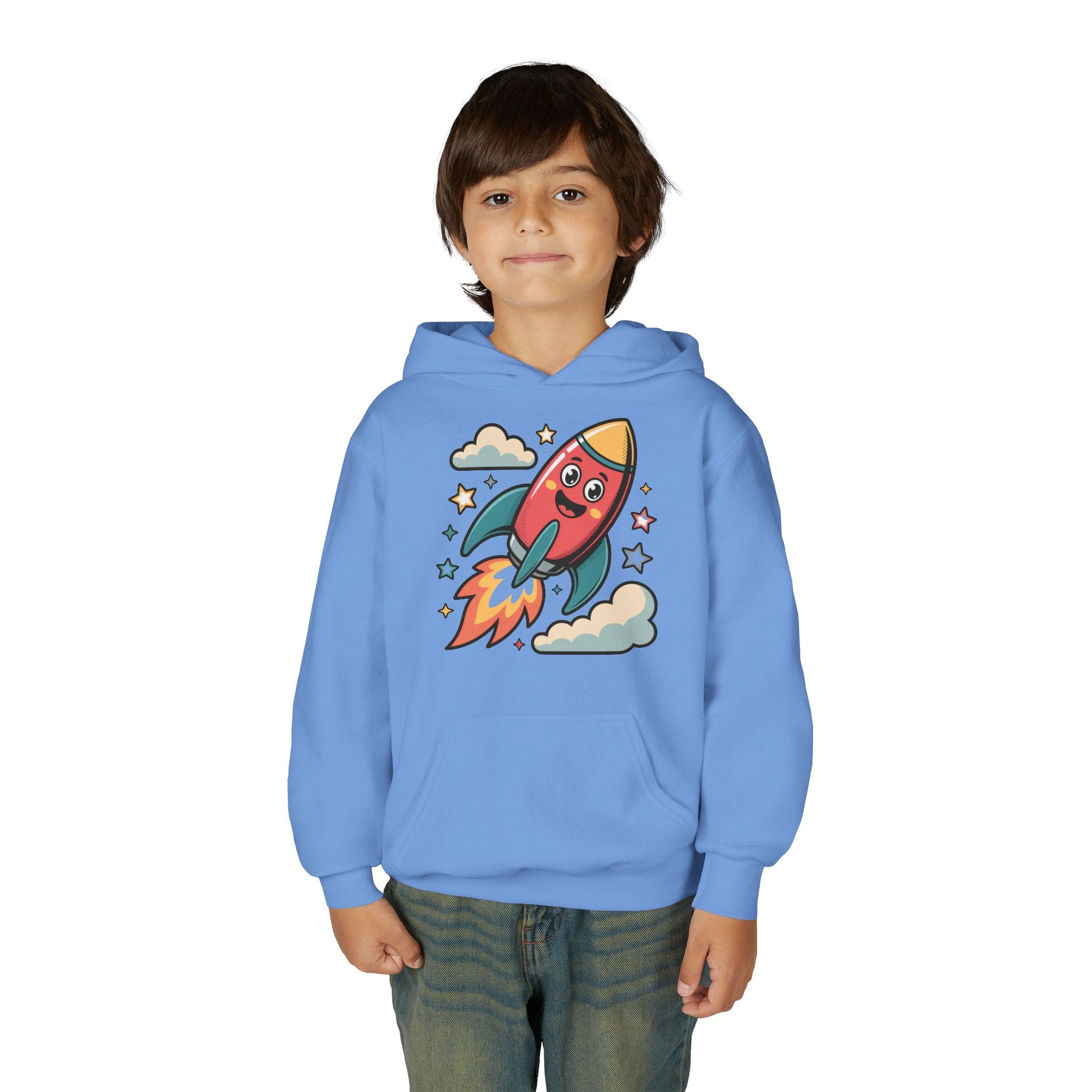 Rocket Adventure Youth Hoodie - Fun Space Sweatshirt, Kids Gift, Birthday Present, Back-to-School, Playful Design