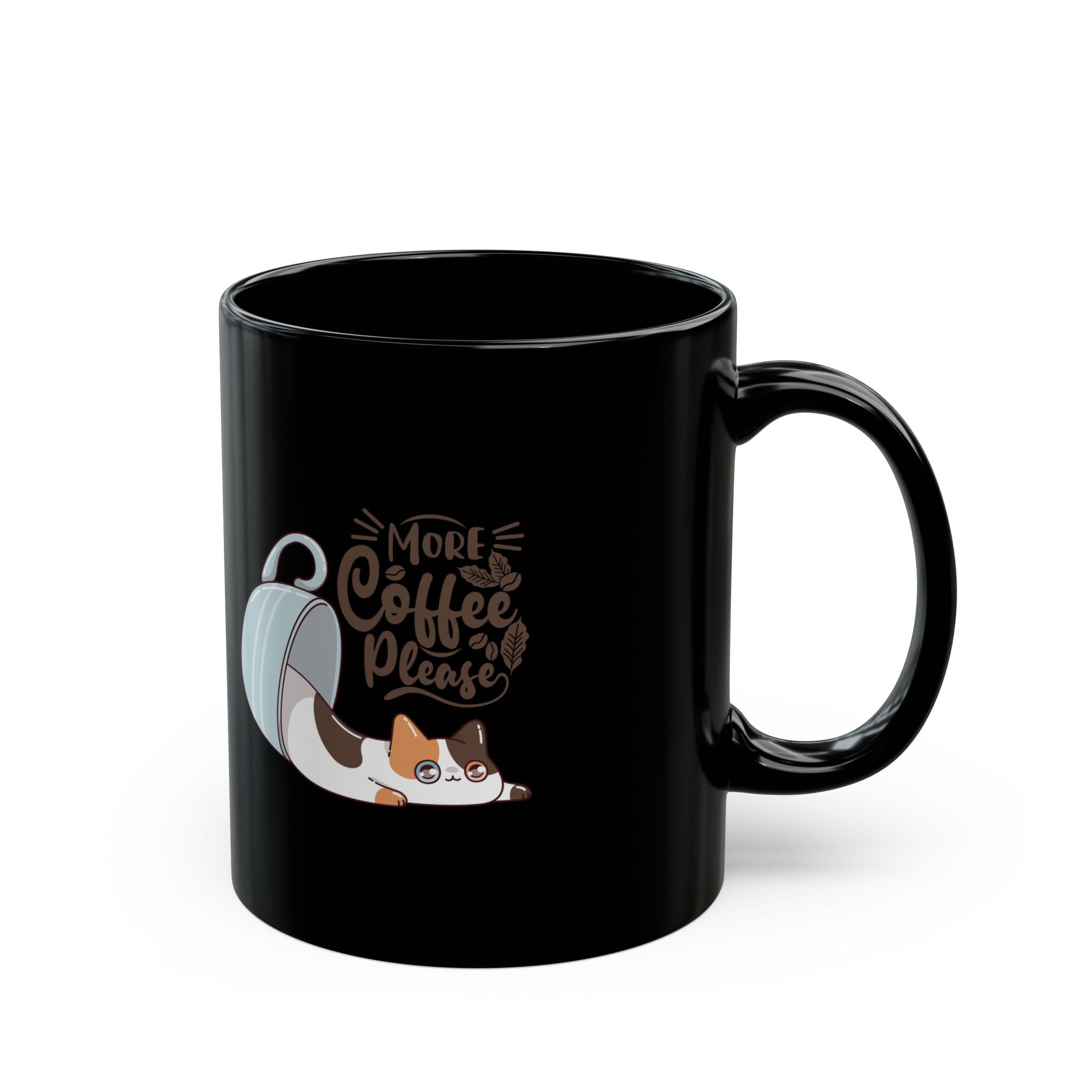 Cute Cat Coffee Mug - More Coffee Please