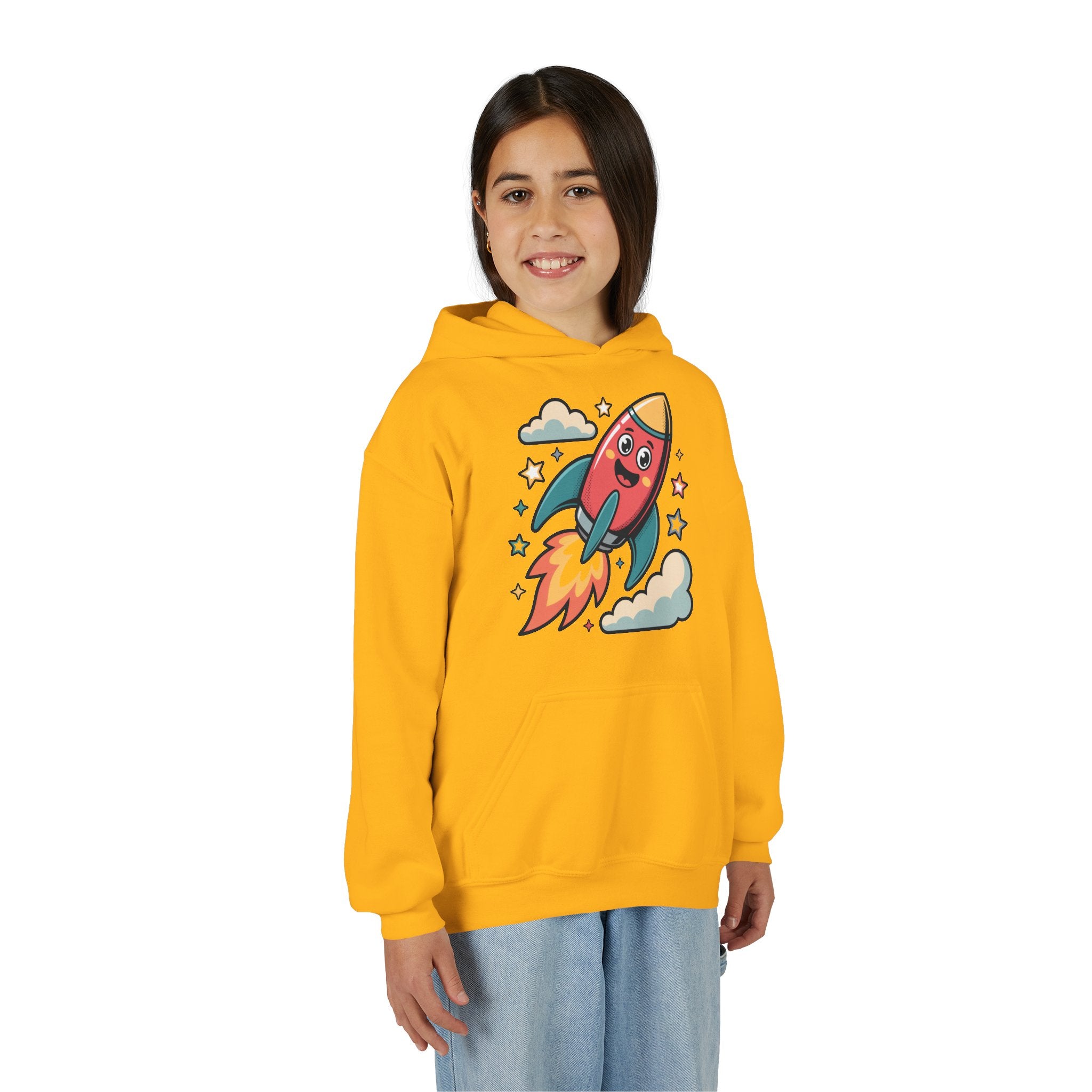 Rocket Adventure Youth Hoodie - Fun Space Sweatshirt, Kids Gift, Birthday Present, Back-to-School, Playful Design