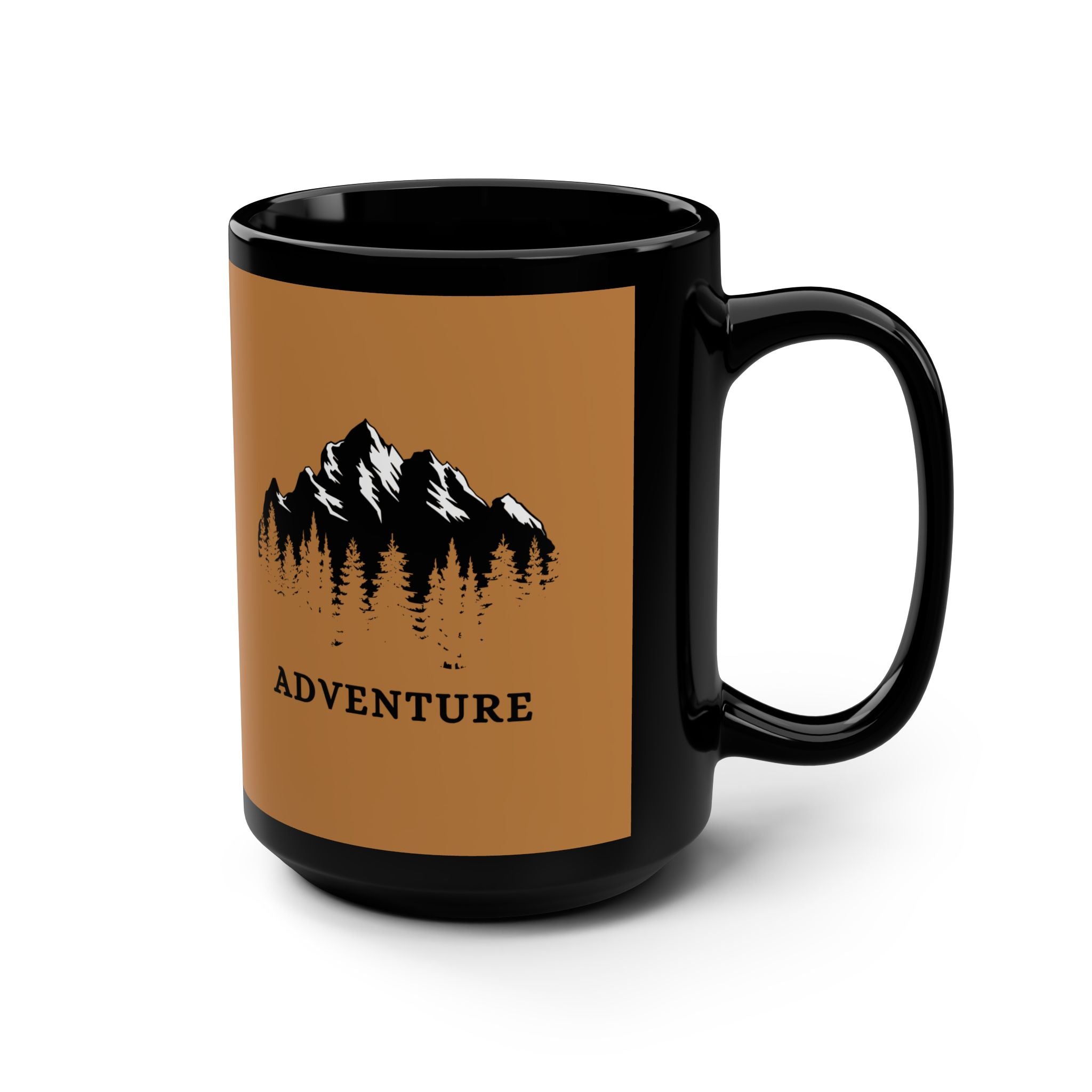 Adventure Black Mug - 15oz Coffee Cup for Outdoor Enthusiasts