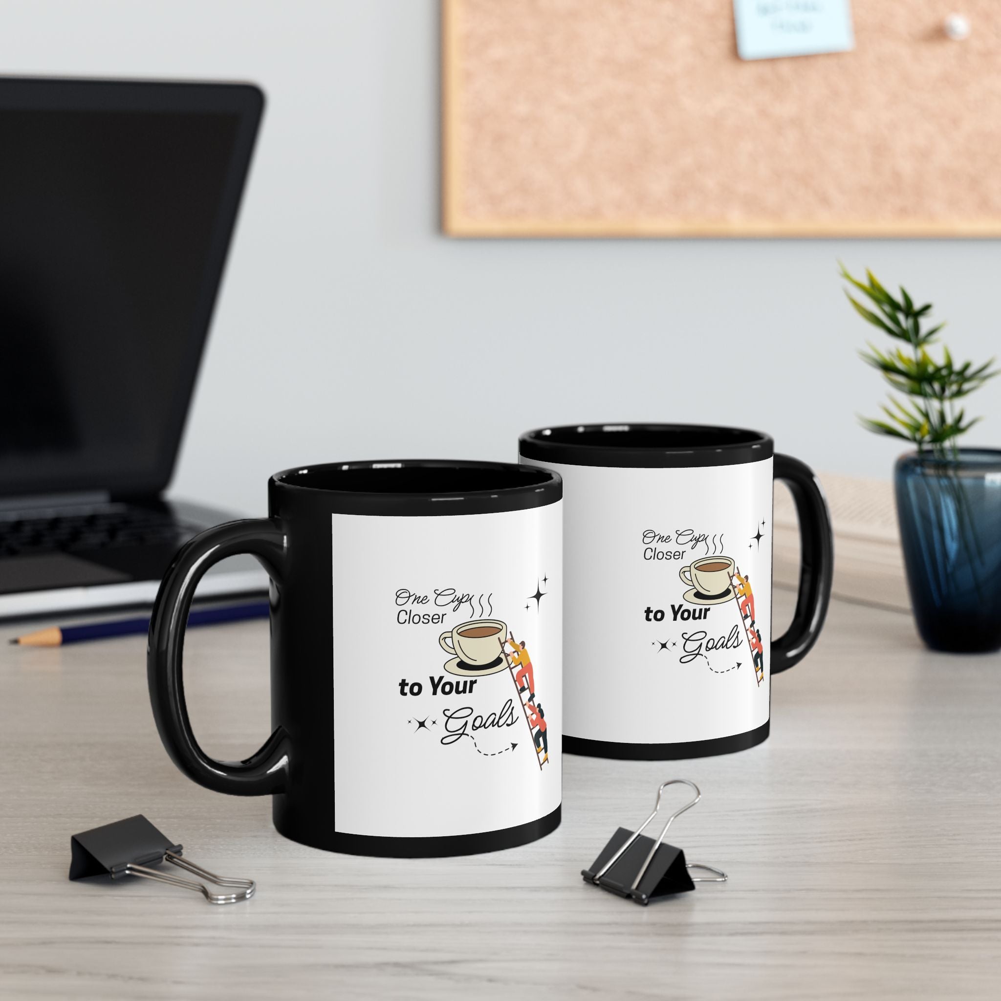 Motivational Coffee Mug - One Cup Closer to Your Goals