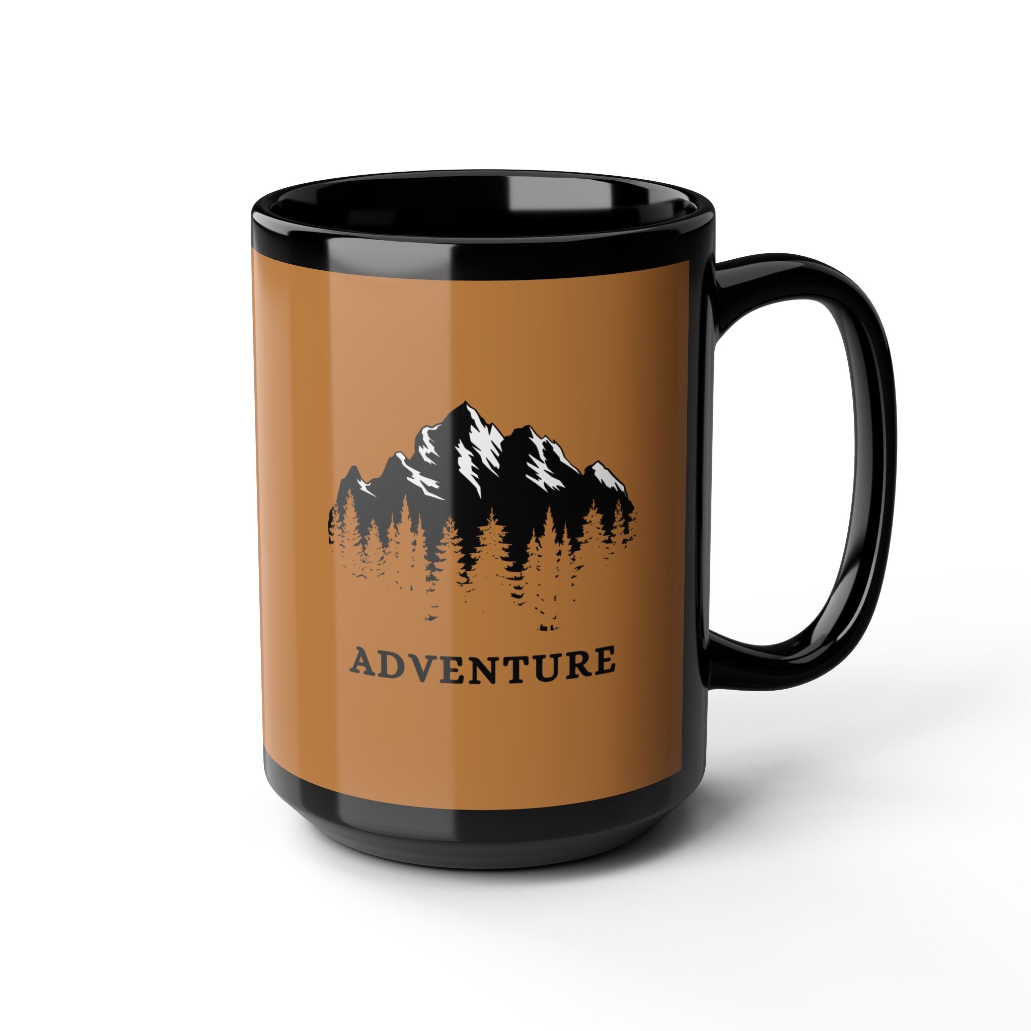 Adventure Black Mug - 15oz Coffee Cup for Outdoor Enthusiasts