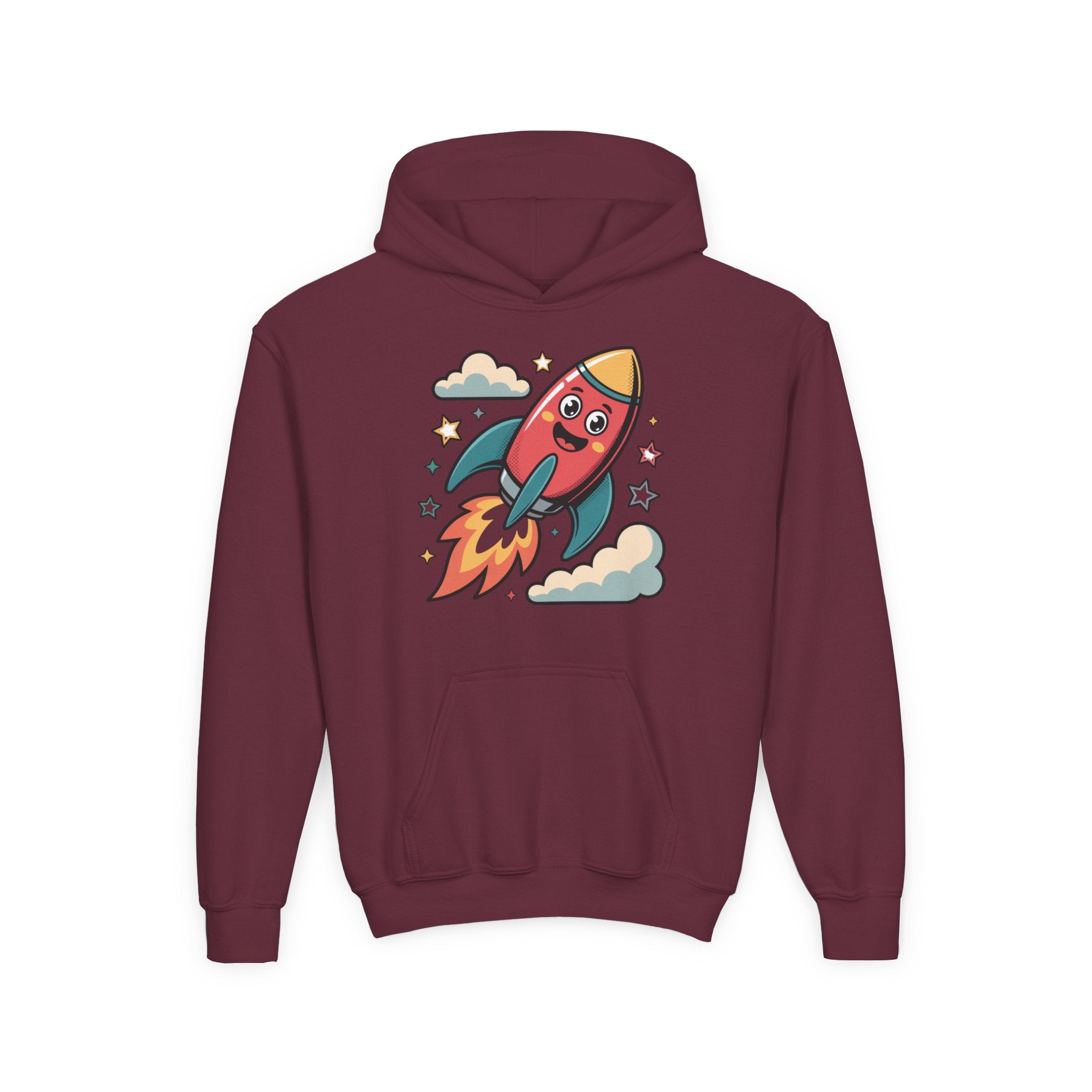 Rocket Adventure Youth Hoodie - Fun Space Sweatshirt, Kids Gift, Birthday Present, Back-to-School, Playful Design