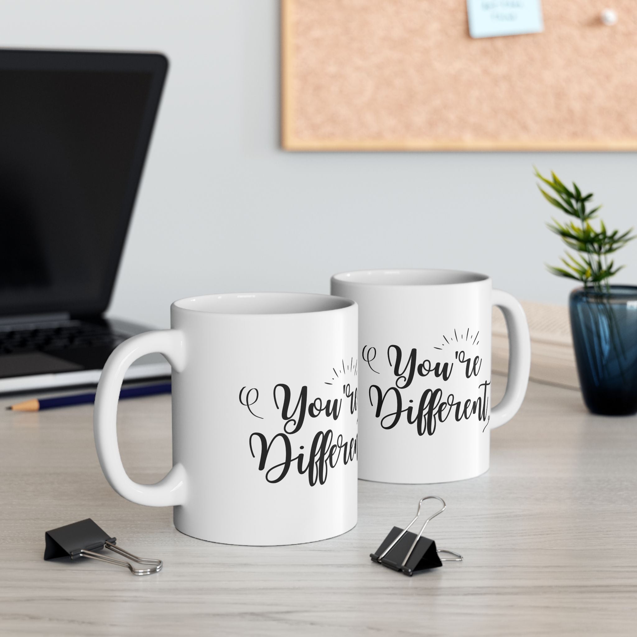 Inspirational Ceramic Coffee Mug - "You're Different" - Perfect Gift for Self-Care
