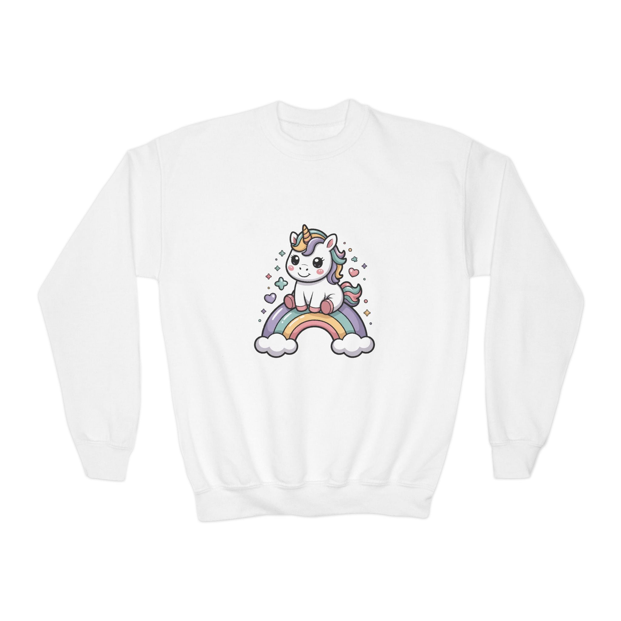 Magical Unicorn Youth Sweatshirt, Cute Crewneck for Kids, Rainbow Sweatshirt, Gift for Birthdays, Cozy Casual Wear
