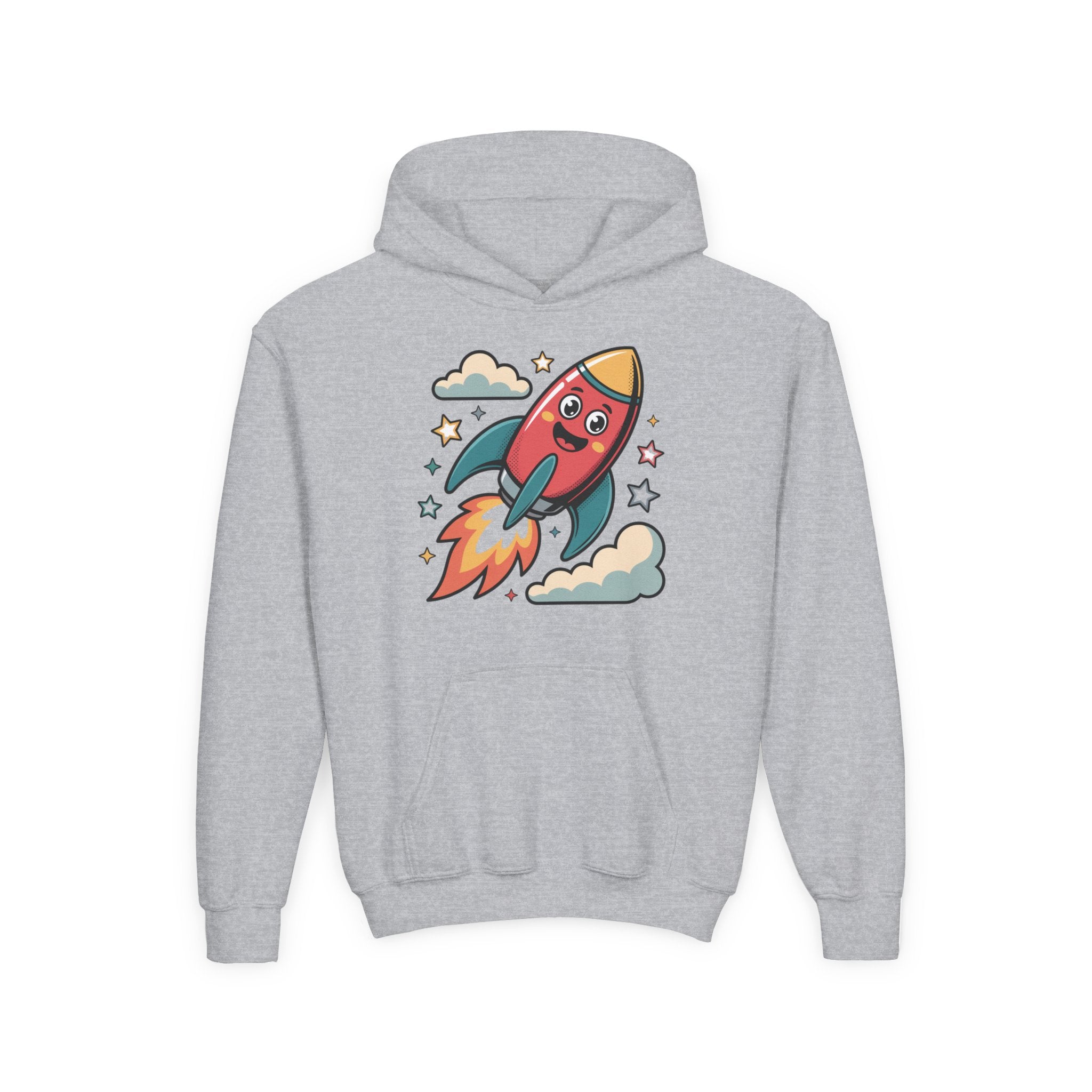 Rocket Adventure Youth Hoodie - Fun Space Sweatshirt, Kids Gift, Birthday Present, Back-to-School, Playful Design