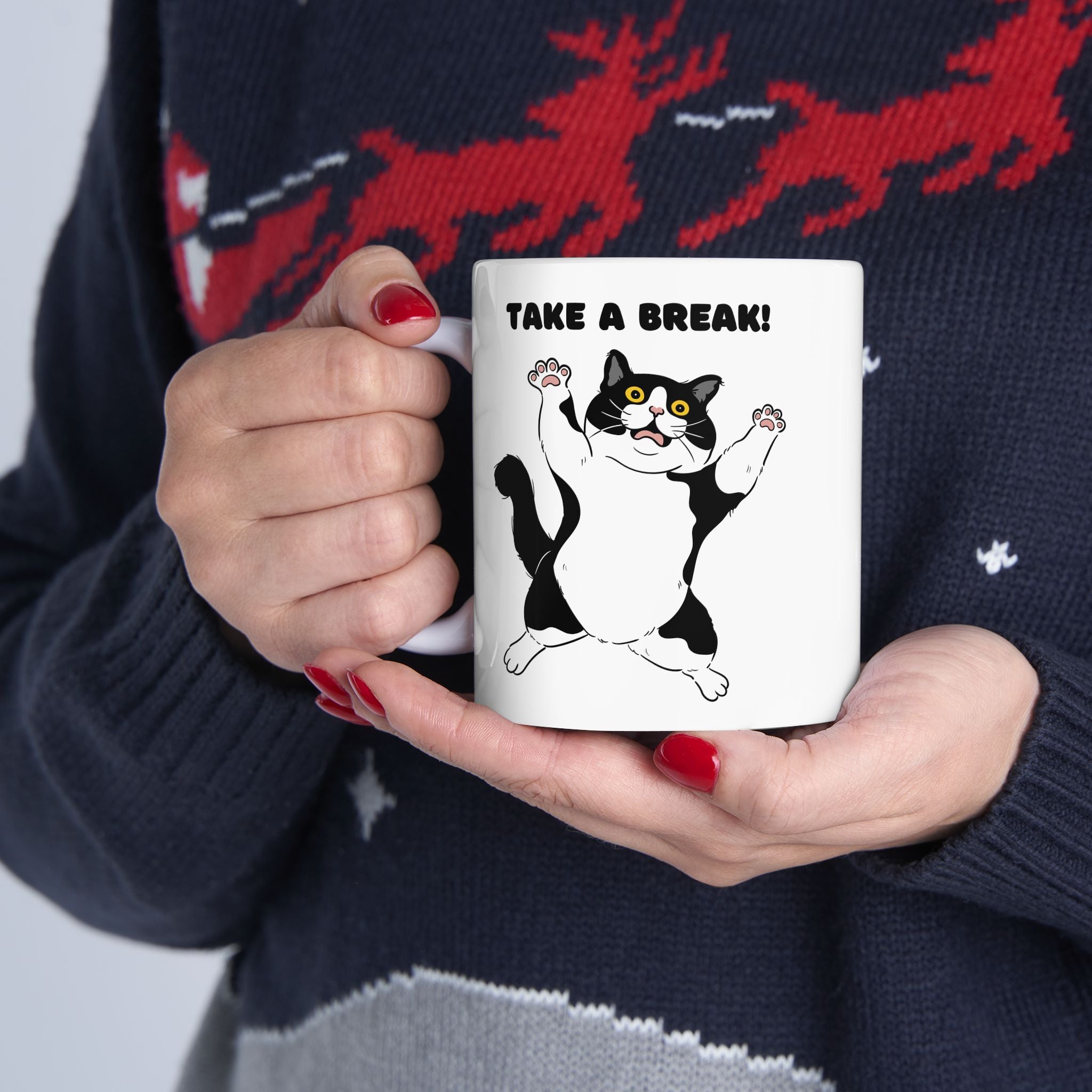 Funny Cat Ceramic Mug - Perfect for Coffee Lovers