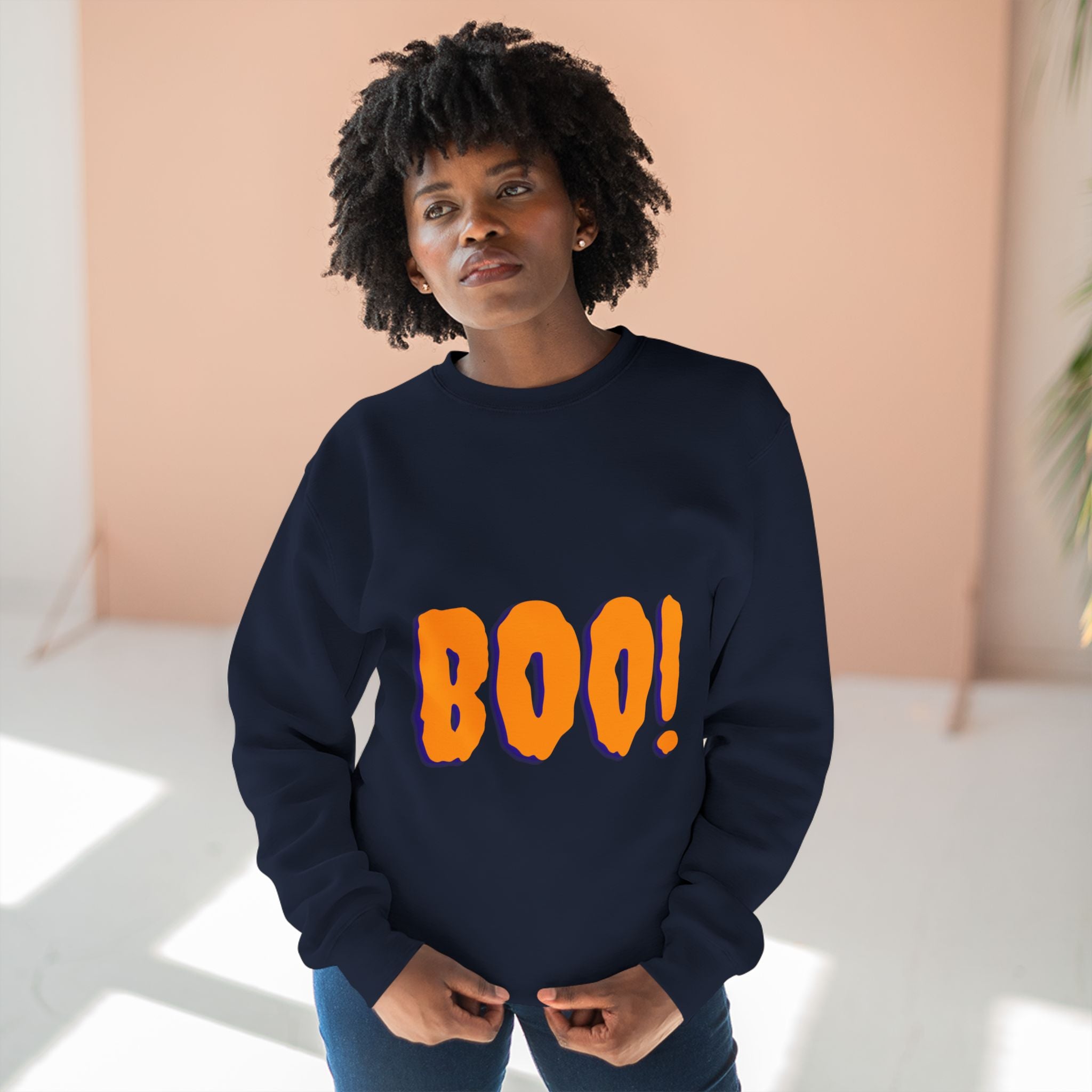 Halloween Boo Sweatshirt, Unisex Crewneck Pullover for Fall, Cute Halloween Apparel, Cozy Halloween Gift, Spooky Season Sweatshirt