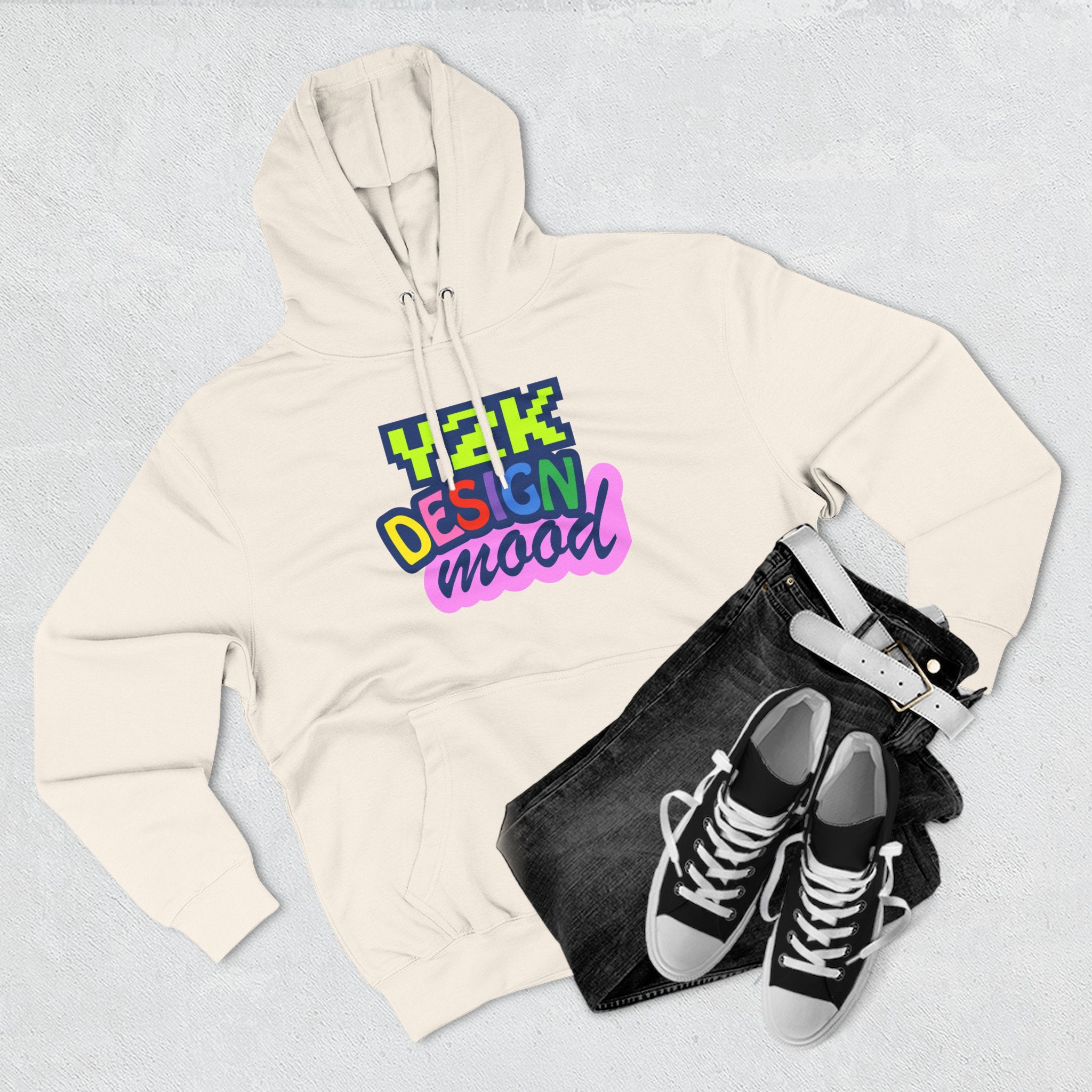 Y2K Style Fleece Hoodie, Graphic Hoodie, Retro Streetwear, Cozy Gift, Casual Fashion, Unique Designs