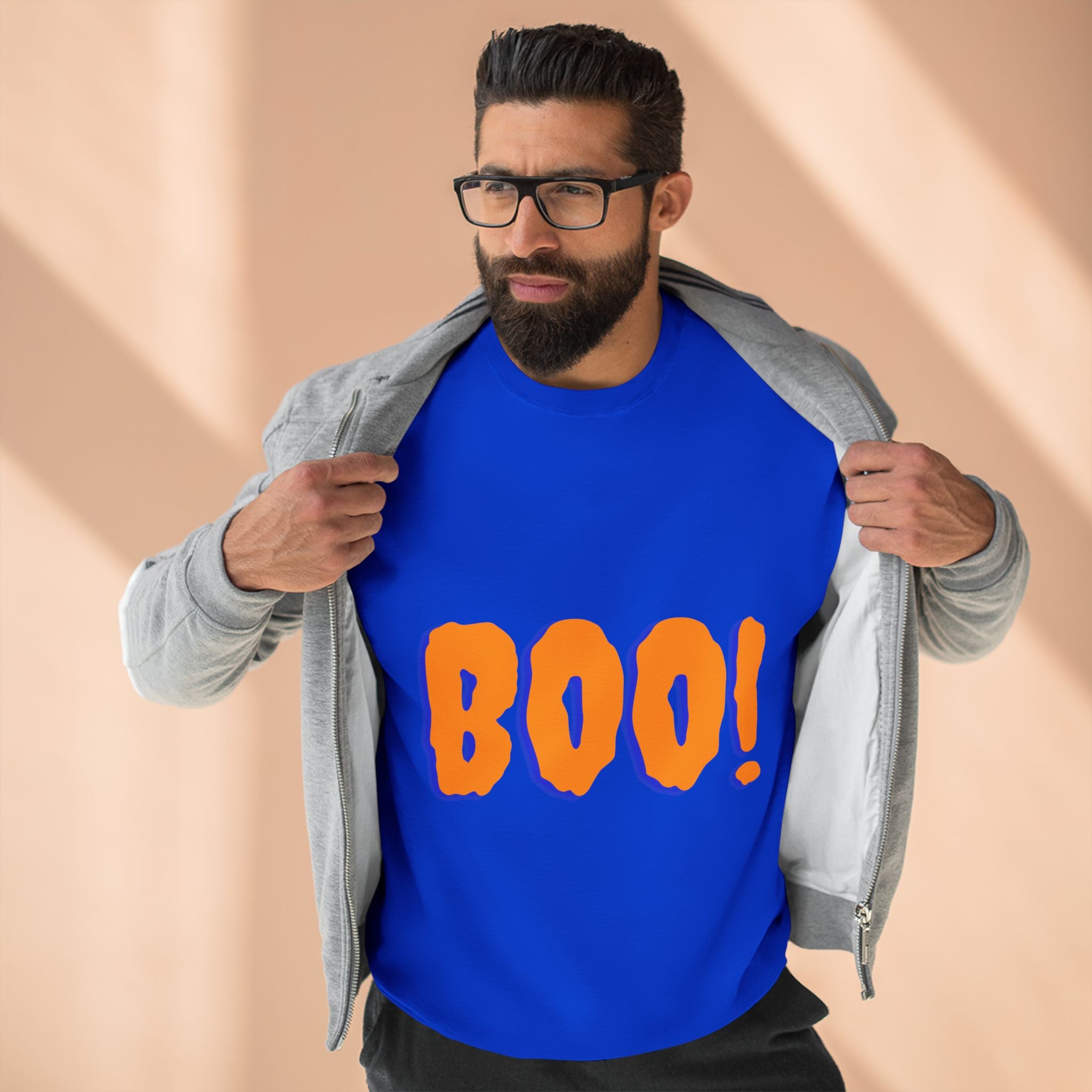 Halloween Boo Sweatshirt, Unisex Crewneck Pullover for Fall, Cute Halloween Apparel, Cozy Halloween Gift, Spooky Season Sweatshirt