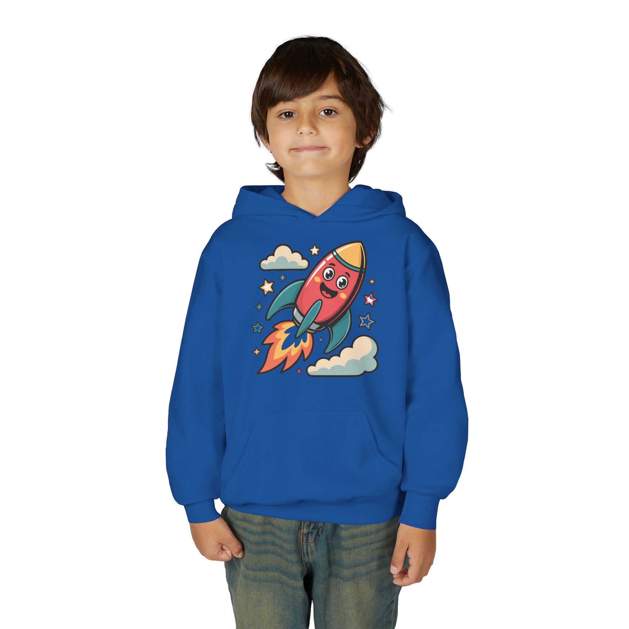 Rocket Adventure Youth Hoodie - Fun Space Sweatshirt, Kids Gift, Birthday Present, Back-to-School, Playful Design