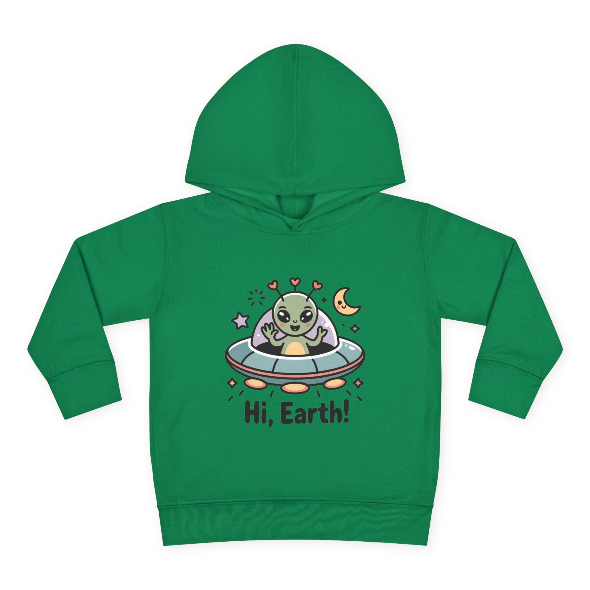 Toddler Alien Hoodie, Cute Kids Fleece Pullover, Fun Space Apparel, Gift for Kids, Halloween Costumes, Nursery Wear