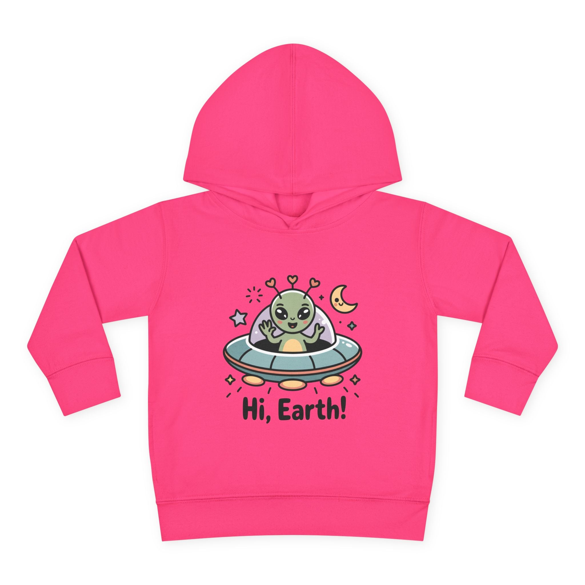 Toddler Alien Hoodie, Cute Kids Fleece Pullover, Fun Space Apparel, Gift for Kids, Halloween Costumes, Nursery Wear