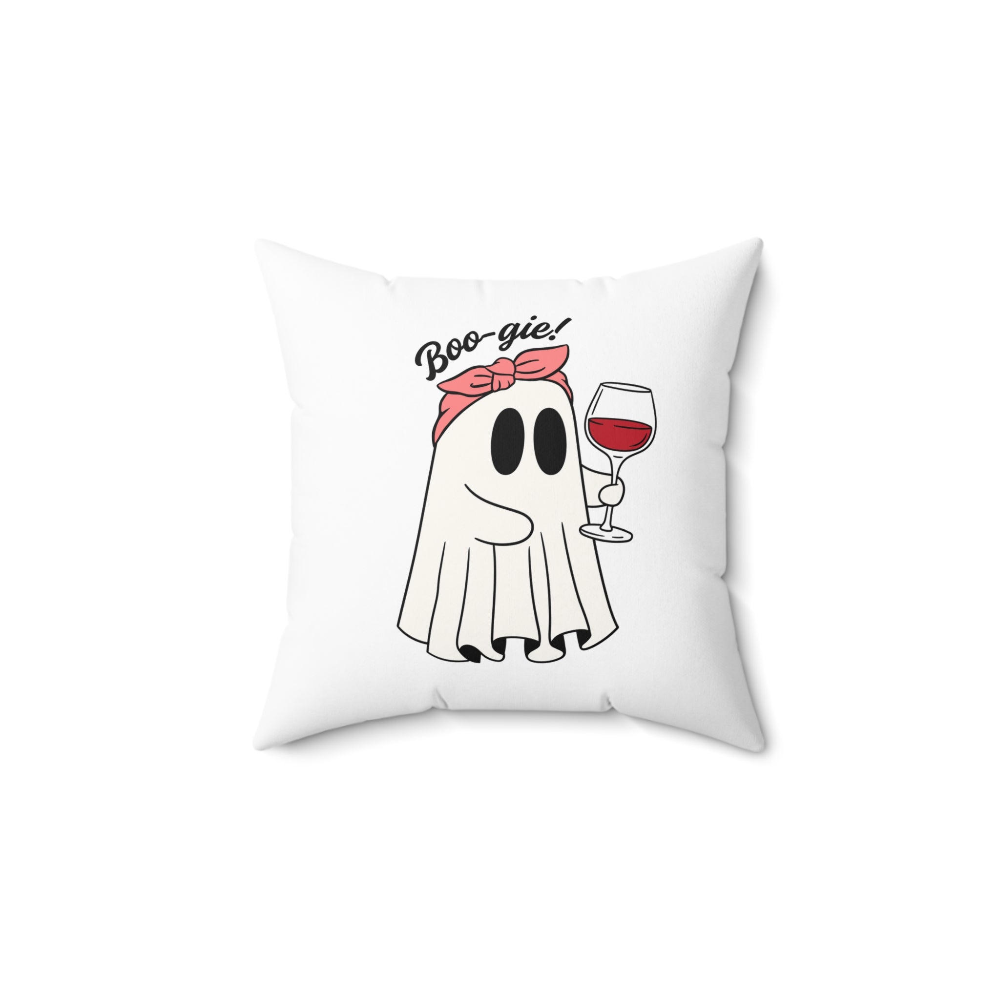 Boo-gie Ghost Pillow - Spooky Home Decor, Halloween Accent, Funny Gift, Sofa Cushion, Seasonal Decor