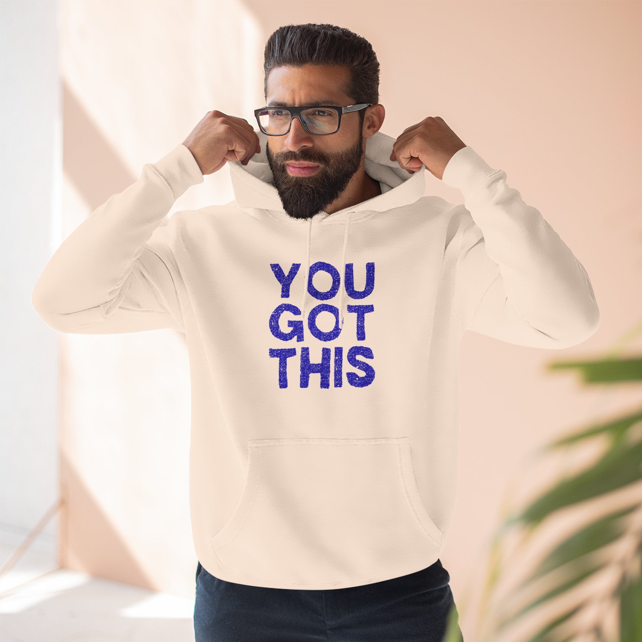 Motivational Fleece Hoodie - You Got This, Cozy Streetwear, Inspirational Sweatshirt, Gift for Encouragement, Comfy Casual Wear
