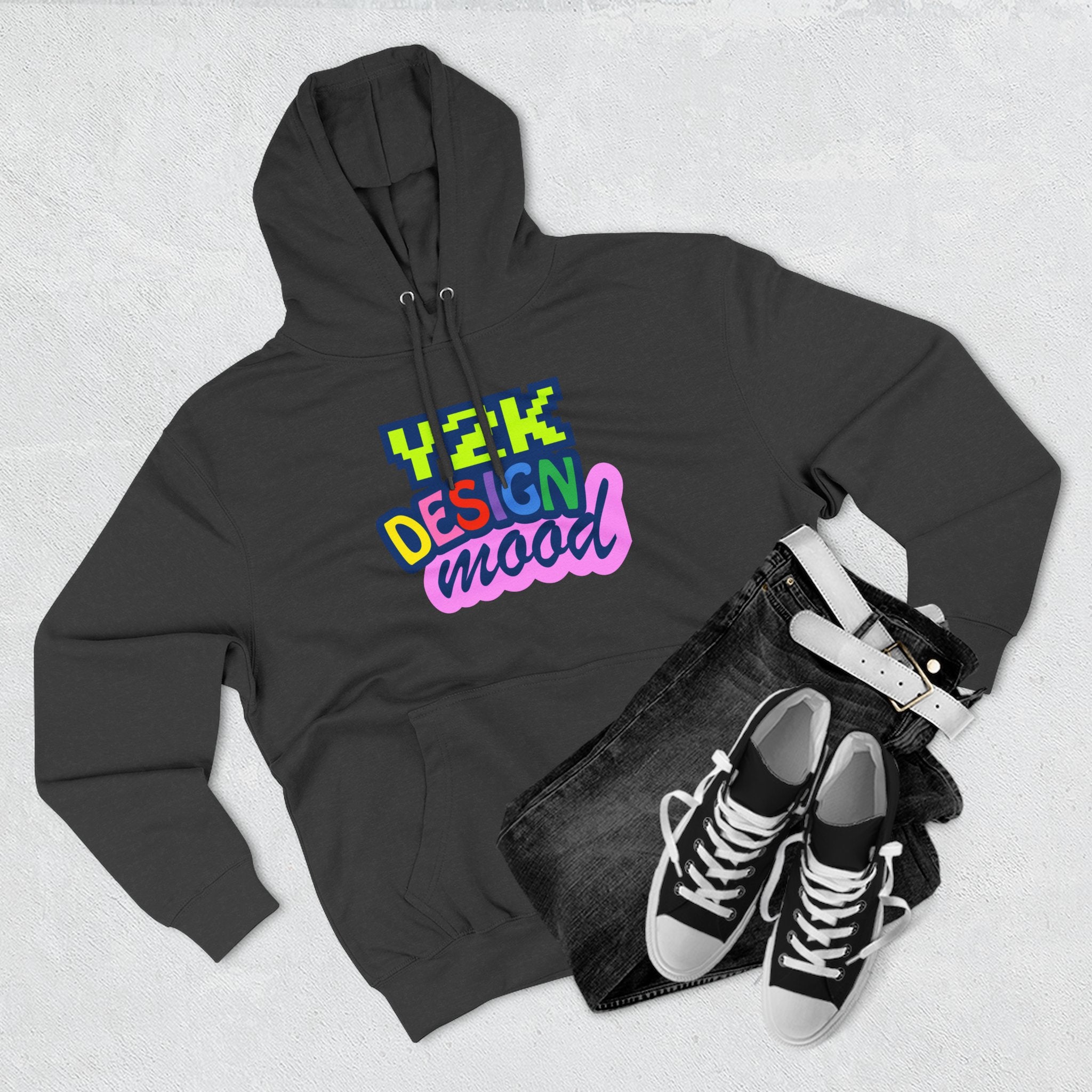 Y2K Style Fleece Hoodie, Graphic Hoodie, Retro Streetwear, Cozy Gift, Casual Fashion, Unique Designs