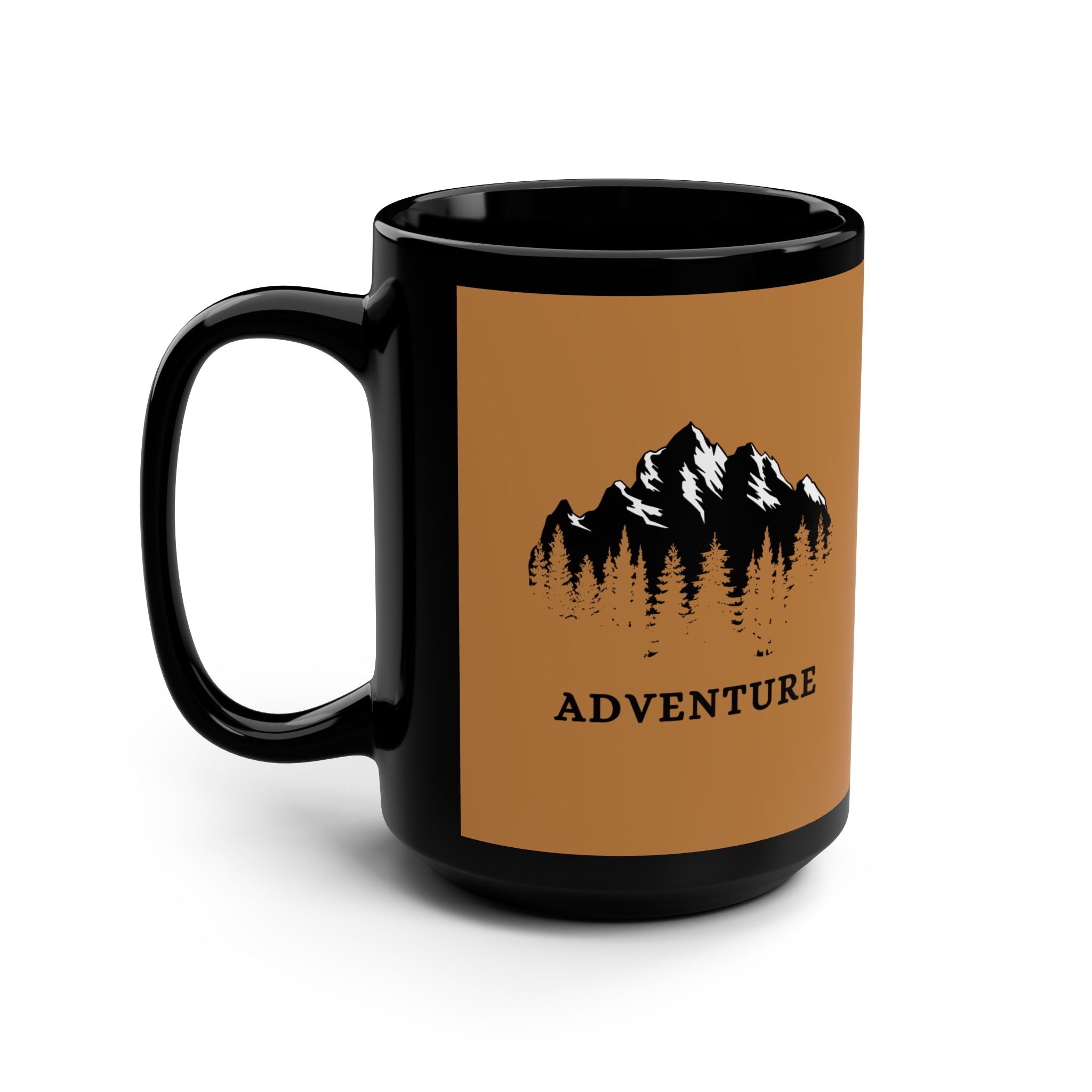 Adventure Black Mug - 15oz Coffee Cup for Outdoor Enthusiasts