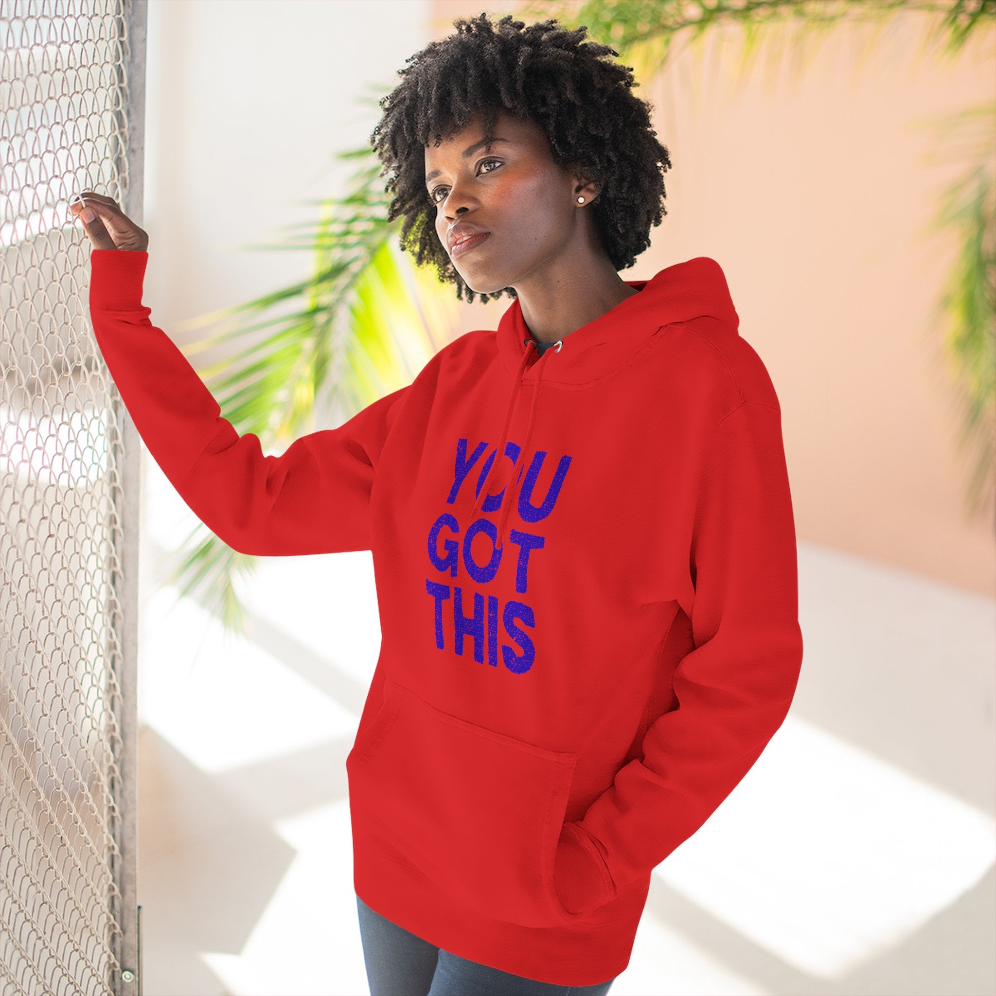 Motivational Fleece Hoodie - You Got This, Cozy Streetwear, Inspirational Sweatshirt, Gift for Encouragement, Comfy Casual Wear