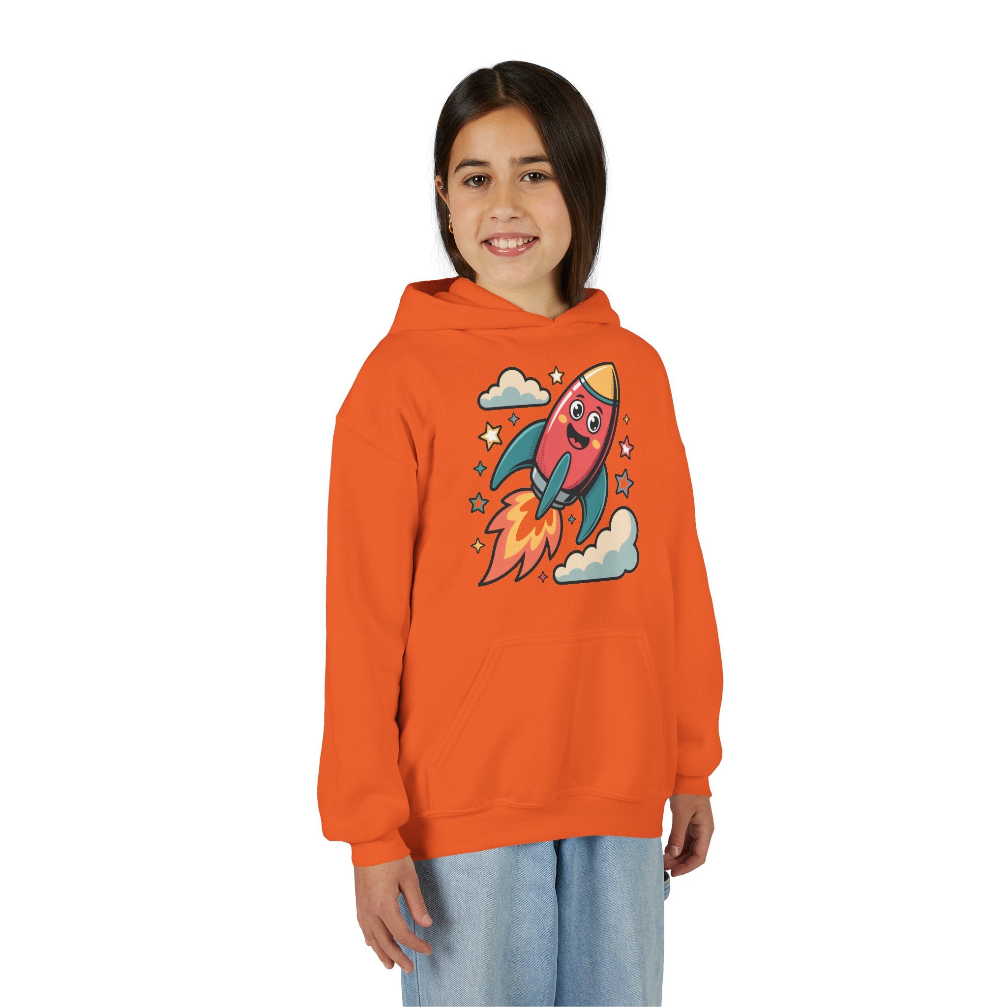 Rocket Adventure Youth Hoodie - Fun Space Sweatshirt, Kids Gift, Birthday Present, Back-to-School, Playful Design